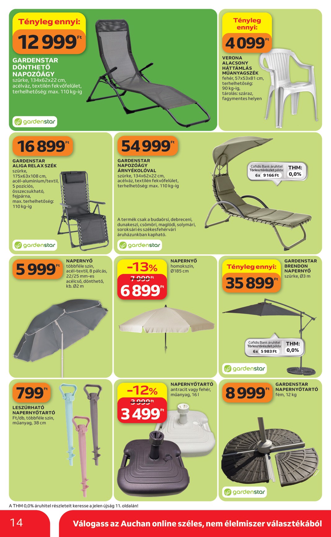 auchan - Aktuális Auchan - Kertészet és Szabadidő szórólap érvényes csütörtöktől 2026.04.16.-től csütörtöktől 2026.05.14.-ig - page: 14