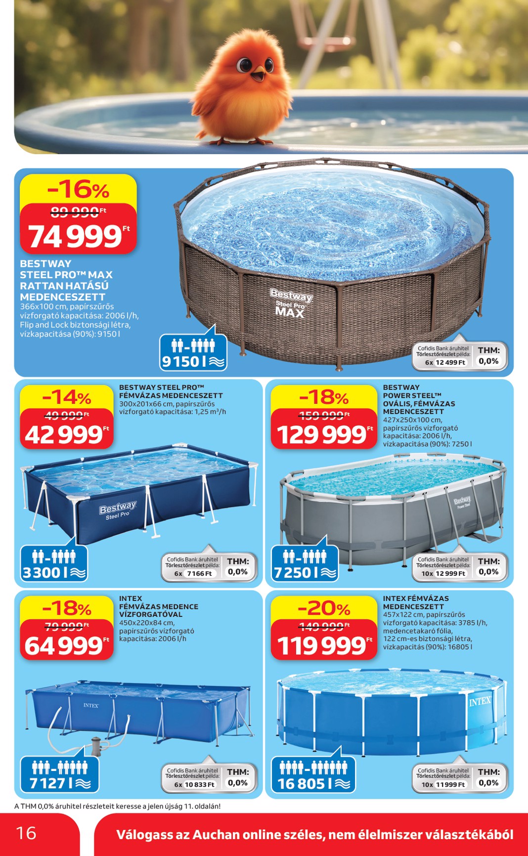 auchan - Aktuális Auchan - Kertészet és Szabadidő szórólap érvényes csütörtöktől 2026.04.16.-től csütörtöktől 2026.05.14.-ig - page: 16