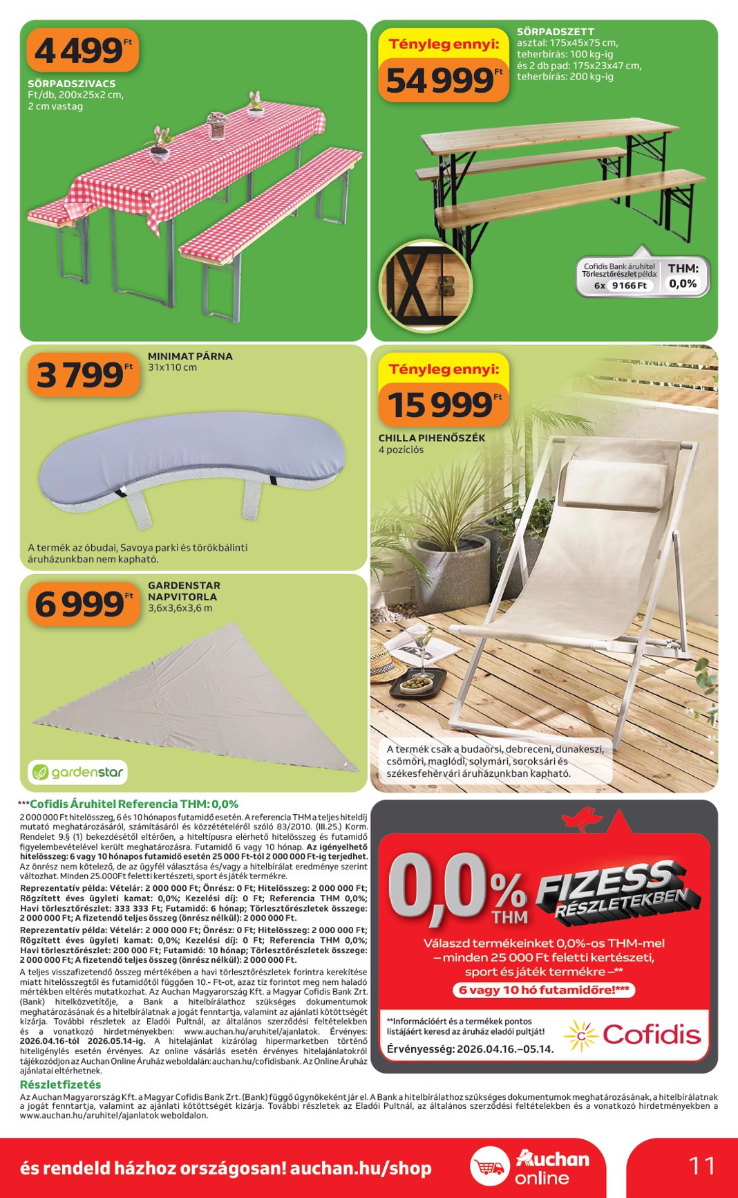 auchan - Aktuális Auchan - Kertészet és Szabadidő szórólap érvényes csütörtöktől 2026.04.16.-től csütörtöktől 2026.05.14.-ig - page: 11