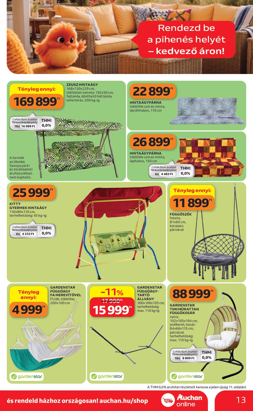 auchan - Aktuális Auchan - Kertészet és Szabadidő szórólap érvényes csütörtöktől 2026.04.16.-től csütörtöktől 2026.05.14.-ig - page: 13