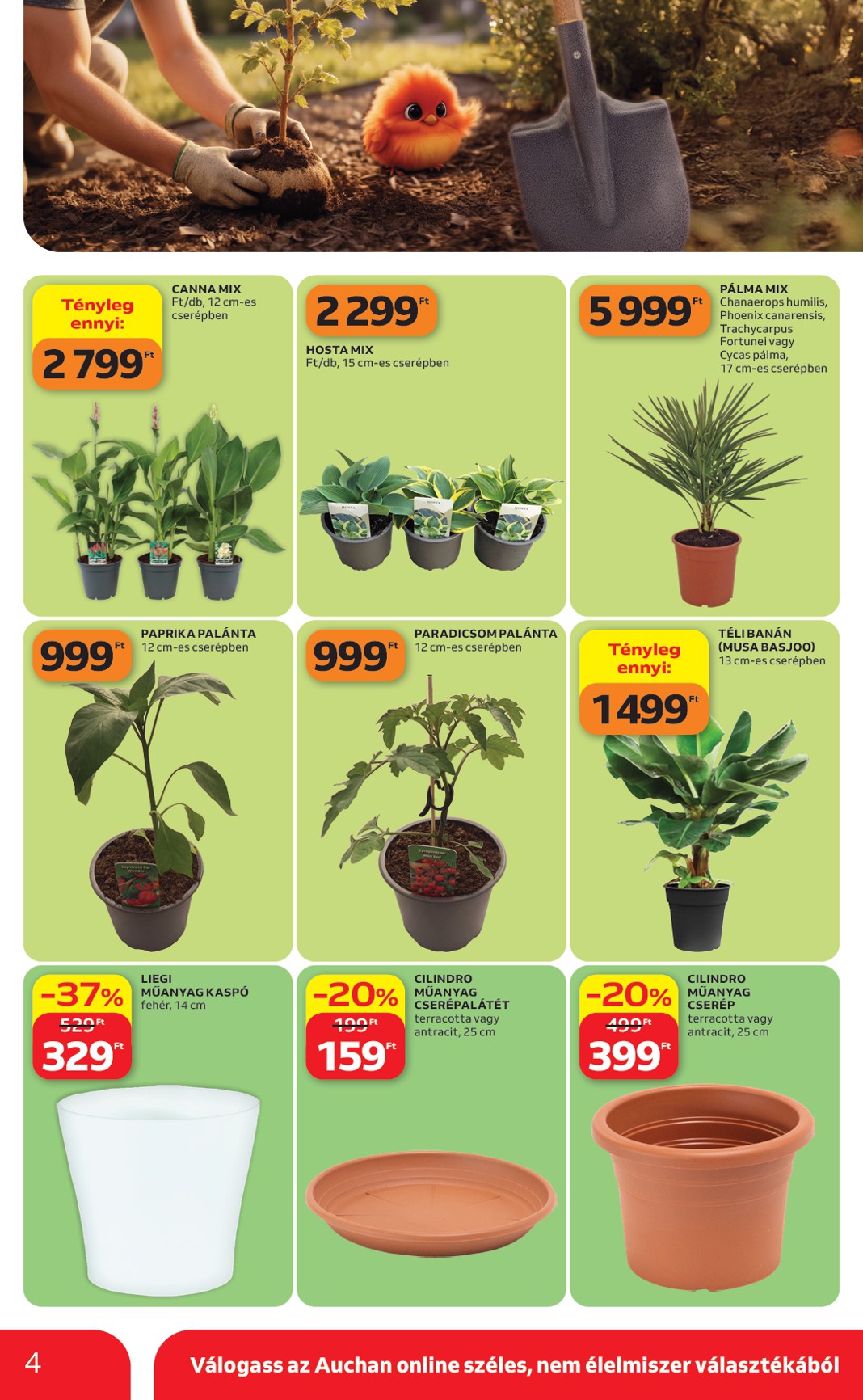 auchan - Aktuális Auchan - Kertészet és Szabadidő szórólap érvényes csütörtöktől 2026.04.16.-től csütörtöktől 2026.05.14.-ig - page: 4