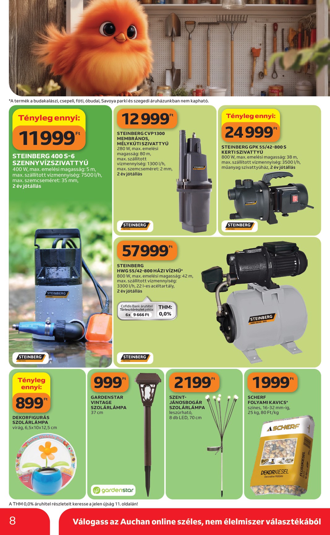 auchan - Aktuális Auchan - Kertészet és Szabadidő szórólap érvényes csütörtöktől 2026.04.16.-től csütörtöktől 2026.05.14.-ig - page: 8