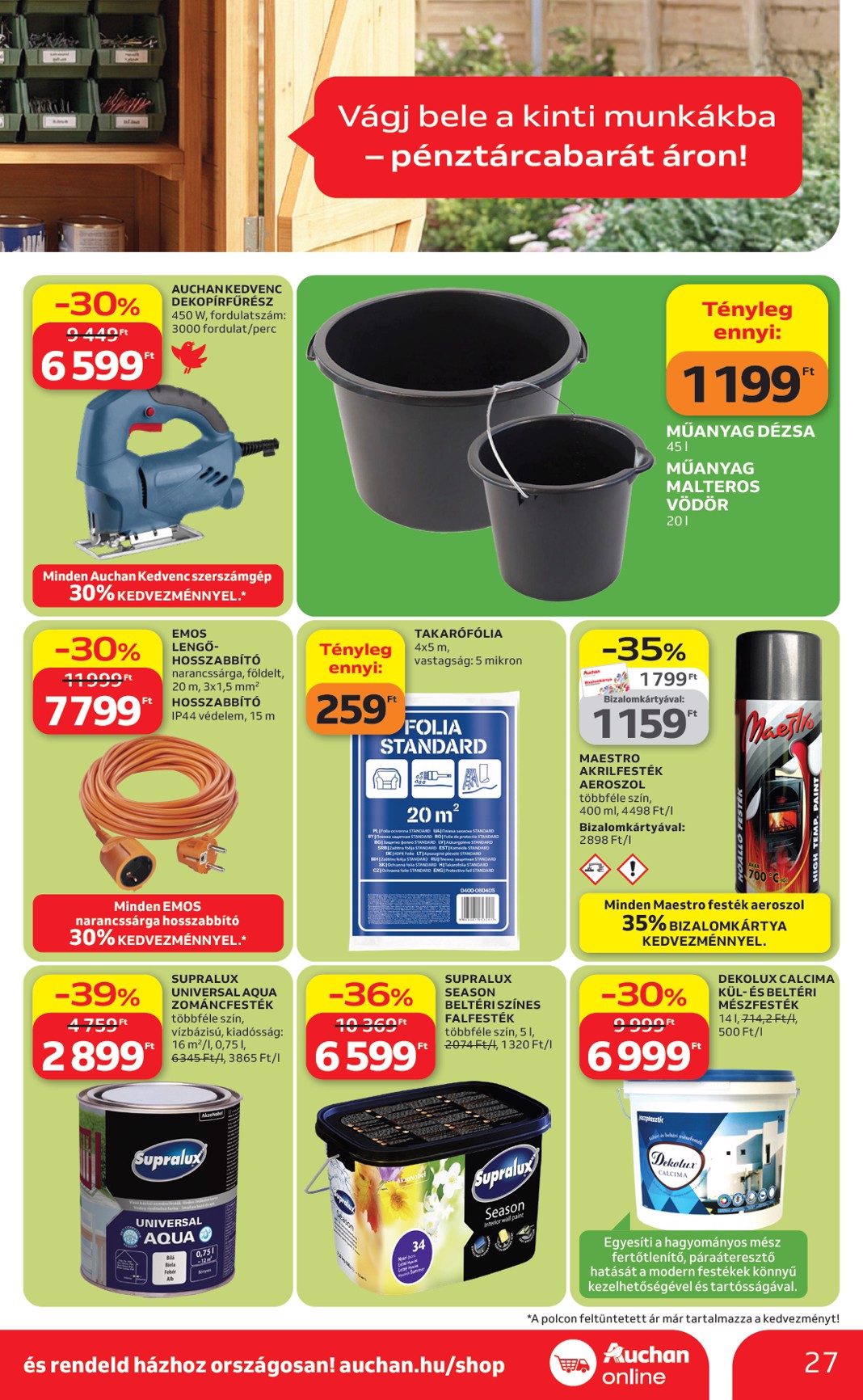 auchan - Aktuális Auchan - Kertészet és Szabadidő szórólap érvényes csütörtöktől 2026.04.16.-től csütörtöktől 2026.05.14.-ig - page: 27