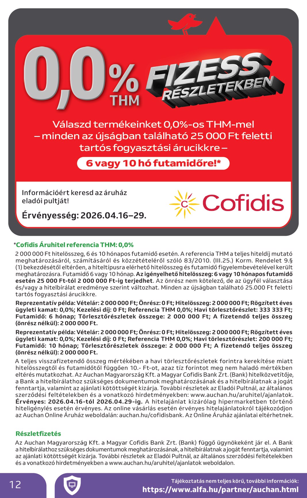 auchan - Aktuális Auchan - Elektronikai ajánlataink szórólap érvényes csütörtöktől 2026.04.16.-től szerdától 2026.04.29.-ig - page: 12