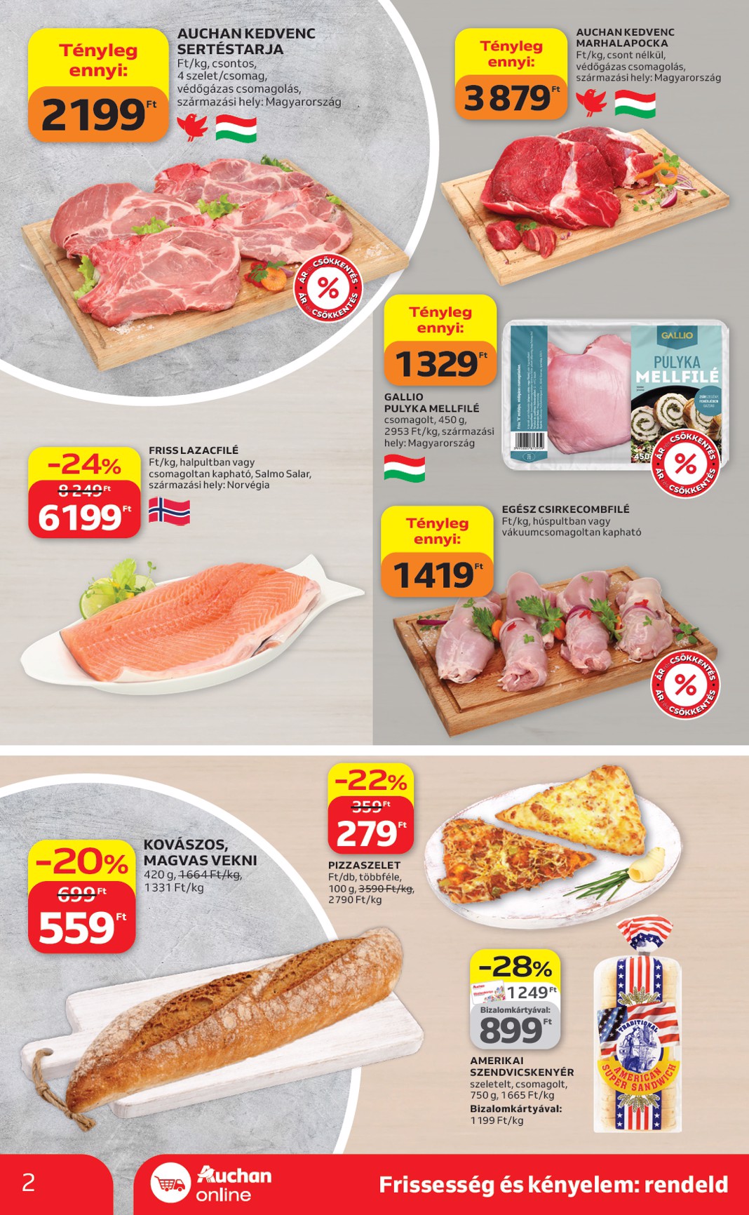 auchan - Aktuális Auchan szupermarket szórólap érvényes csütörtöktől 2026.04.16.-től szerdától 2026.04.22.-ig - page: 2