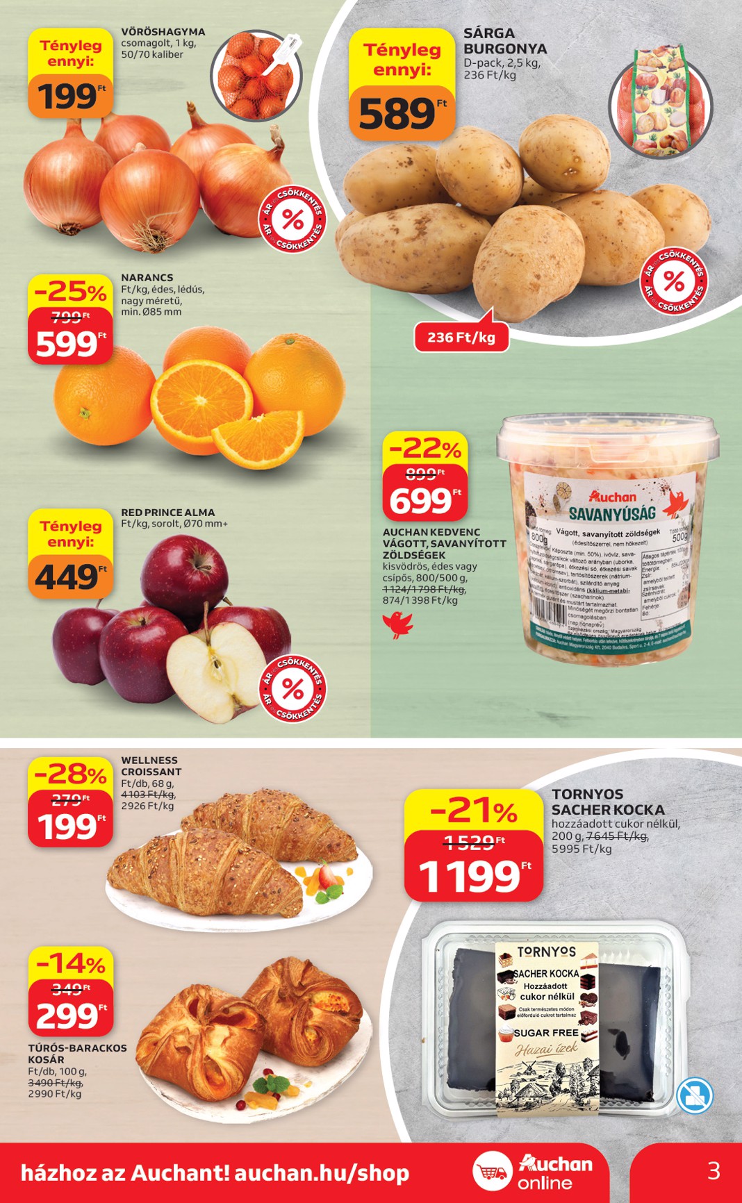 auchan - Aktuális Auchan szupermarket szórólap érvényes csütörtöktől 2026.04.16.-től szerdától 2026.04.22.-ig - page: 3