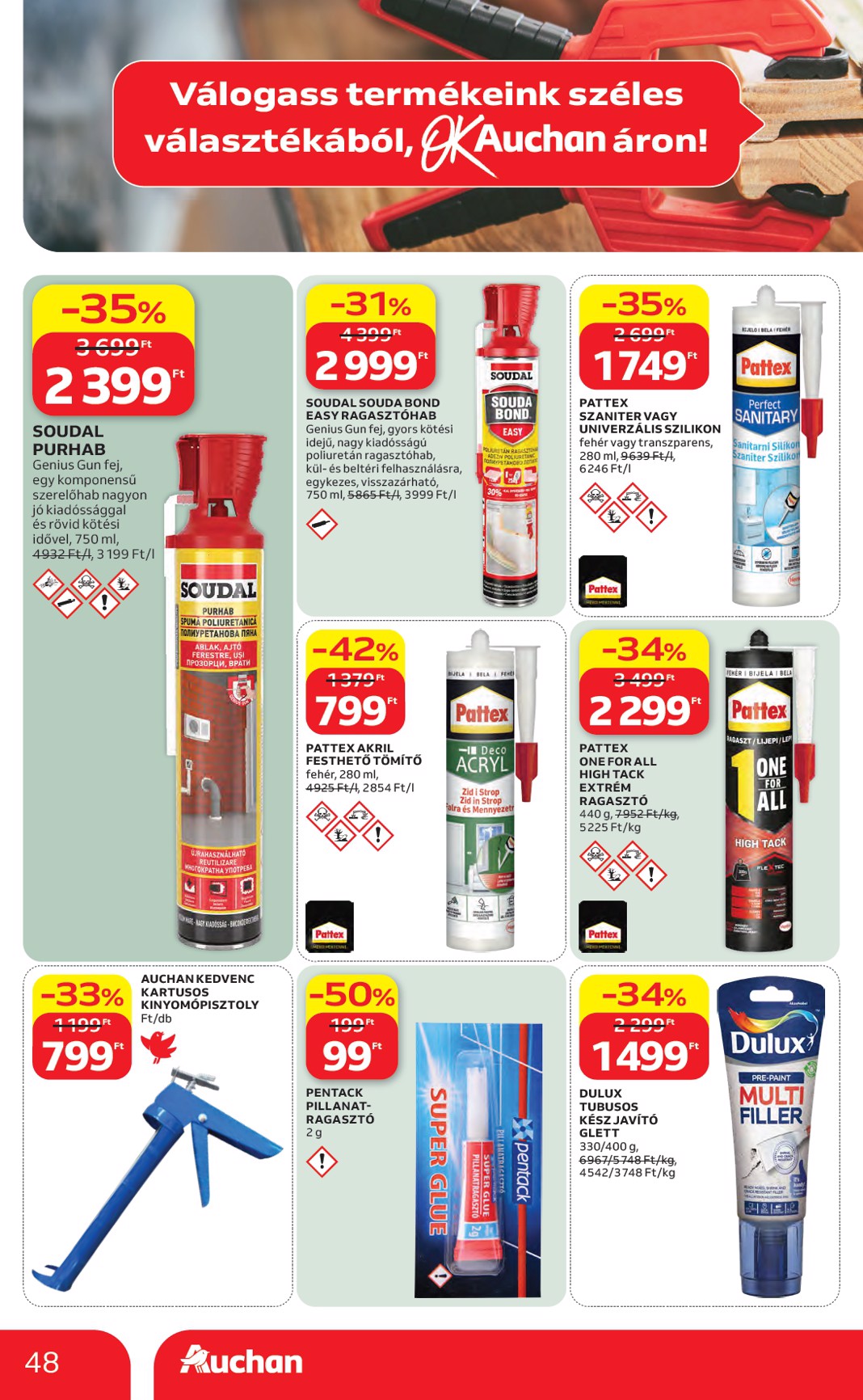 auchan - Aktuális Auchan hipermarket szórólap érvényes csütörtöktől 2026.04.16.-től szerdától 2026.04.22.-ig - page: 48