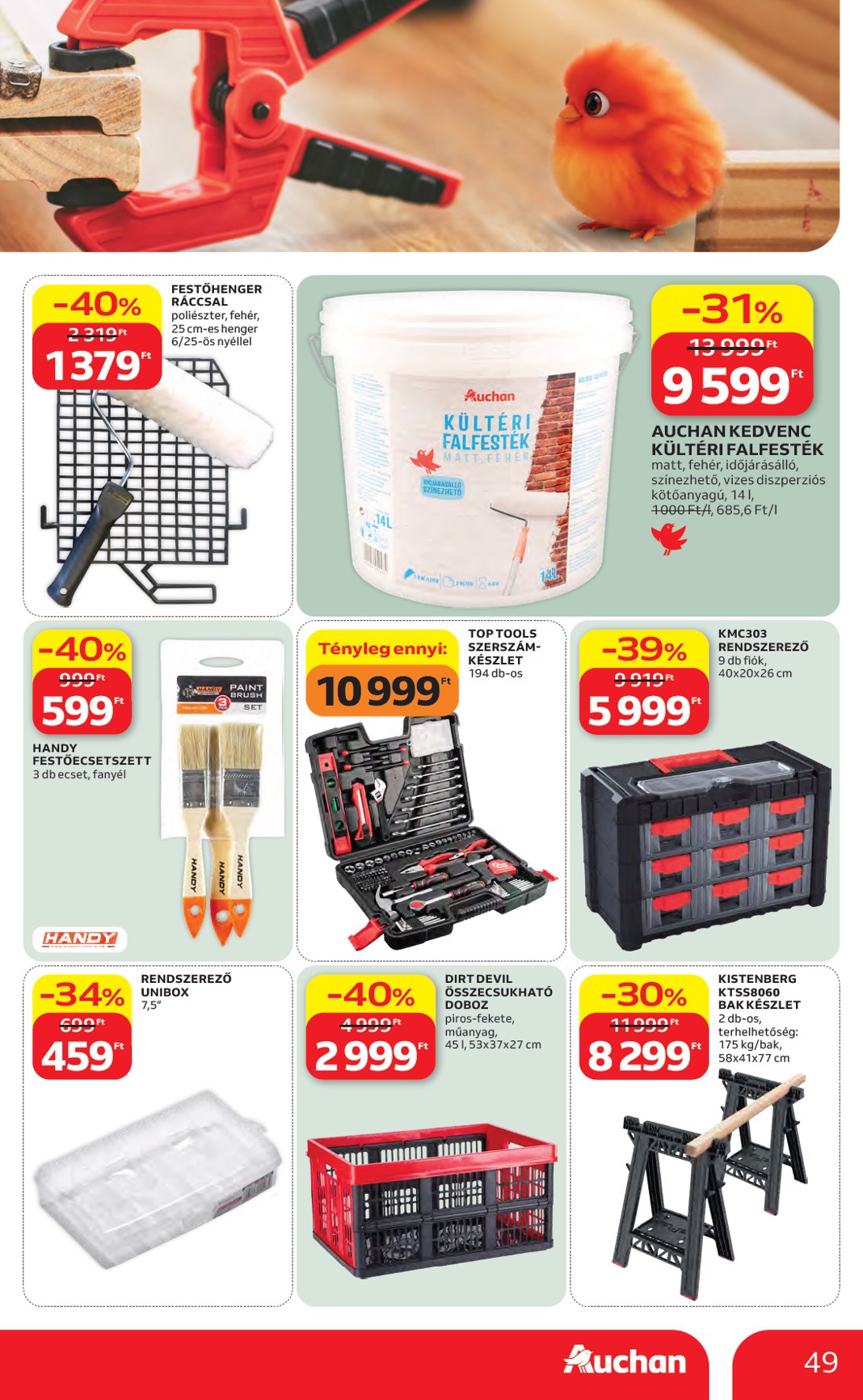 auchan - Aktuális Auchan hipermarket szórólap érvényes csütörtöktől 2026.04.16.-től szerdától 2026.04.22.-ig - page: 49