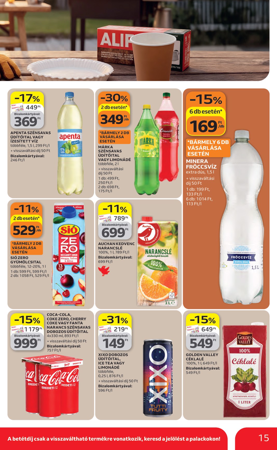 auchan - Aktuális Auchan hipermarket szórólap érvényes csütörtöktől 2026.04.16.-től szerdától 2026.04.22.-ig - page: 15