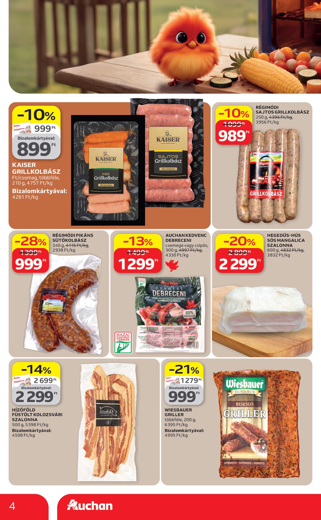 auchan - Aktuális Auchan hipermarket szórólap érvényes csütörtöktől 2026.04.16.-től szerdától 2026.04.22.-ig - page: 4