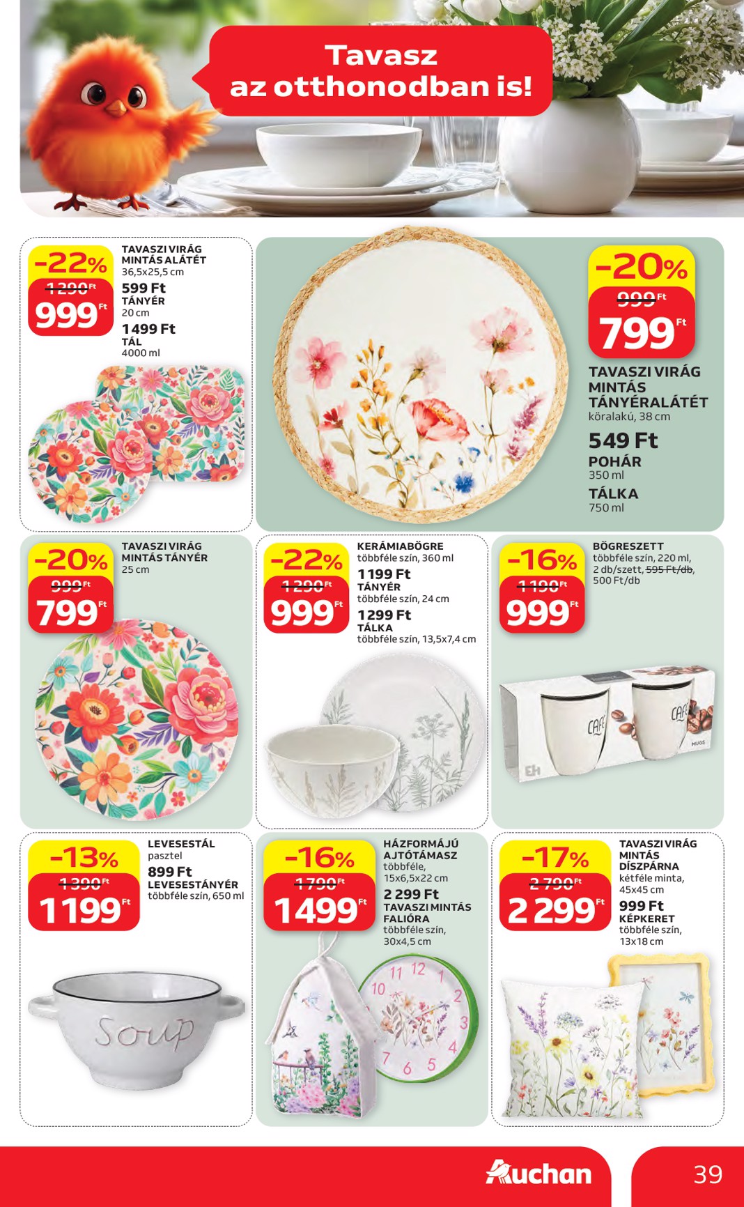 auchan - Aktuális Auchan hipermarket szórólap érvényes csütörtöktől 2026.04.16.-től szerdától 2026.04.22.-ig - page: 39