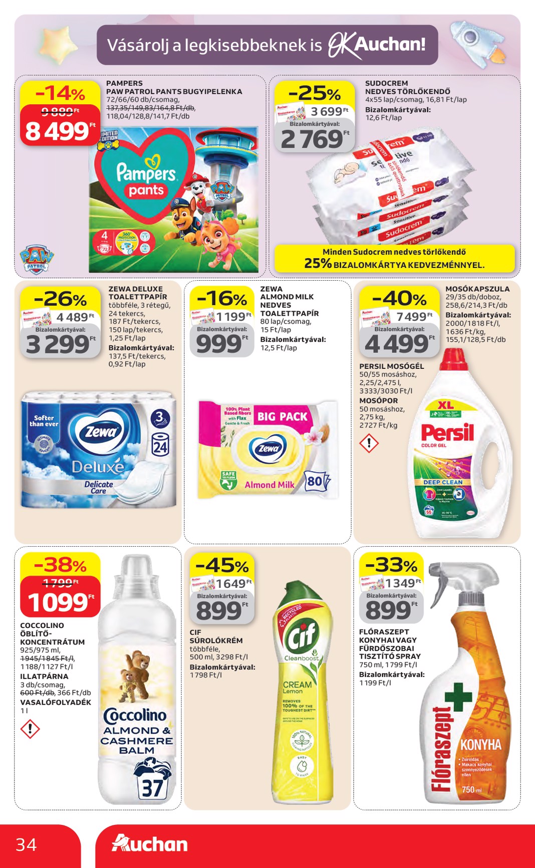 auchan - Aktuális Auchan hipermarket szórólap érvényes csütörtöktől 2026.04.16.-től szerdától 2026.04.22.-ig - page: 34