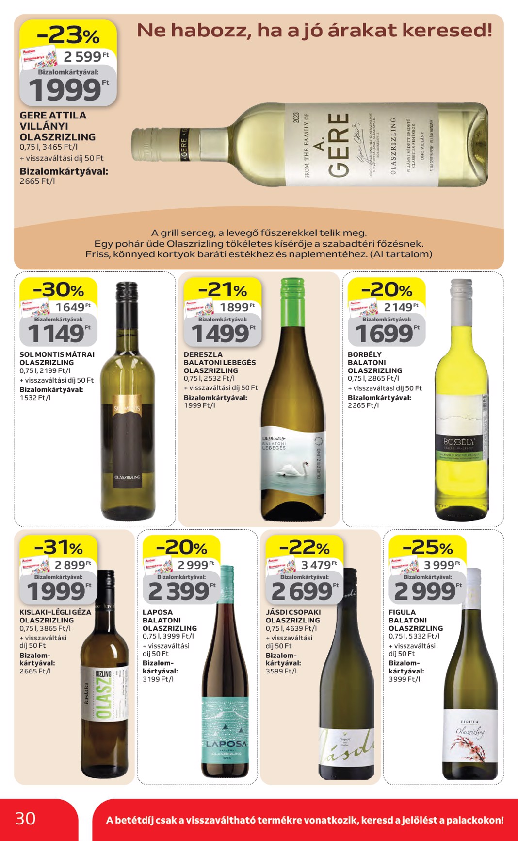 auchan - Aktuális Auchan hipermarket szórólap érvényes csütörtöktől 2026.04.16.-től szerdától 2026.04.22.-ig - page: 30