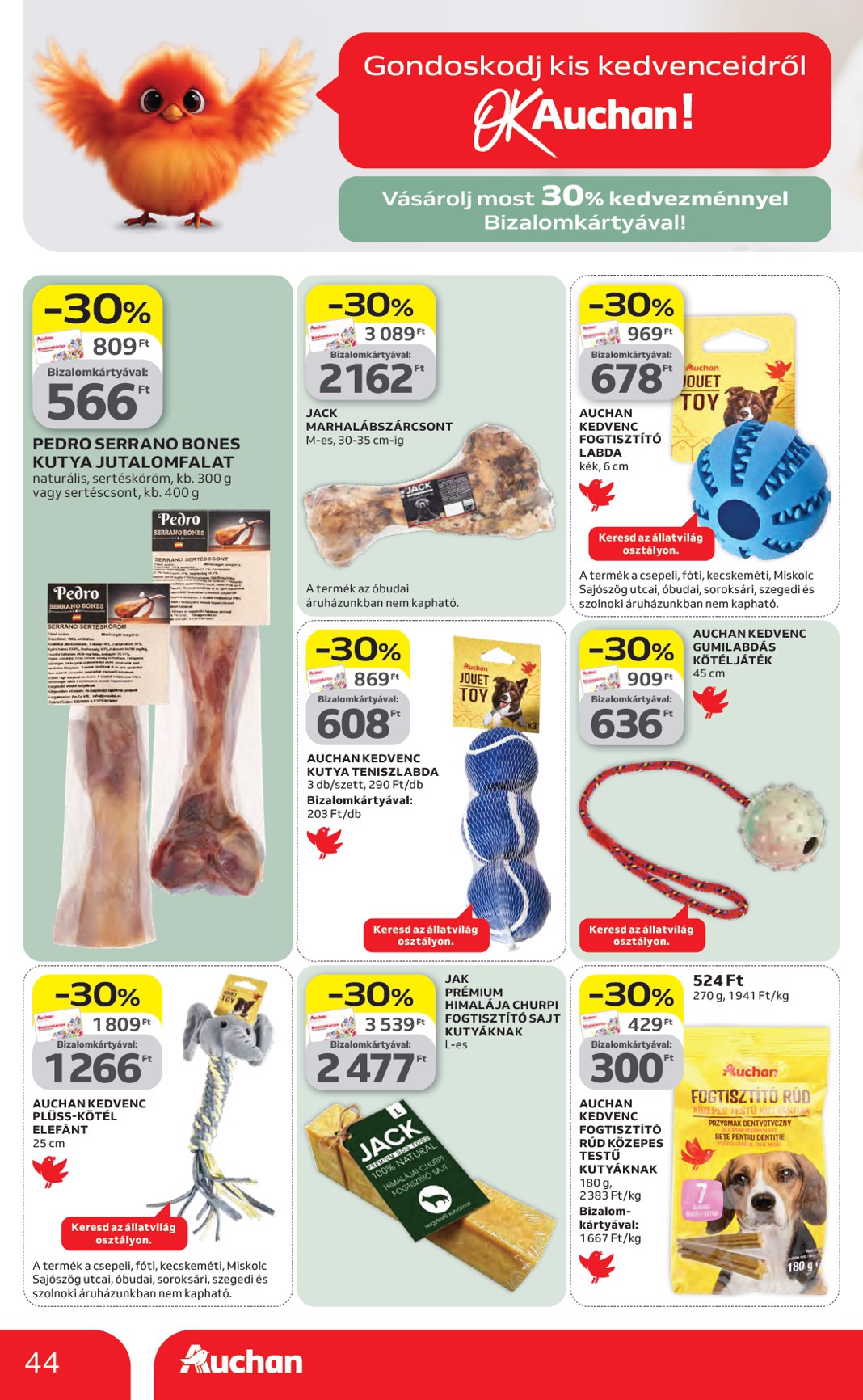 auchan - Aktuális Auchan hipermarket szórólap érvényes csütörtöktől 2026.04.16.-től szerdától 2026.04.22.-ig - page: 44