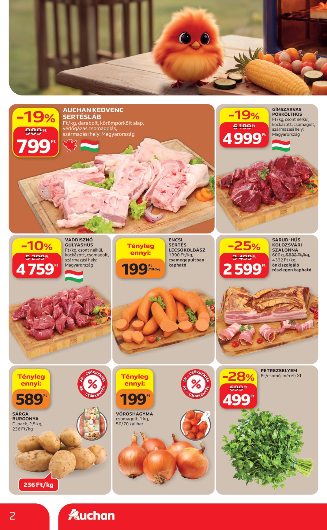 auchan - Aktuális Auchan hipermarket szórólap érvényes csütörtöktől 2026.04.16.-től szerdától 2026.04.22.-ig - page: 2