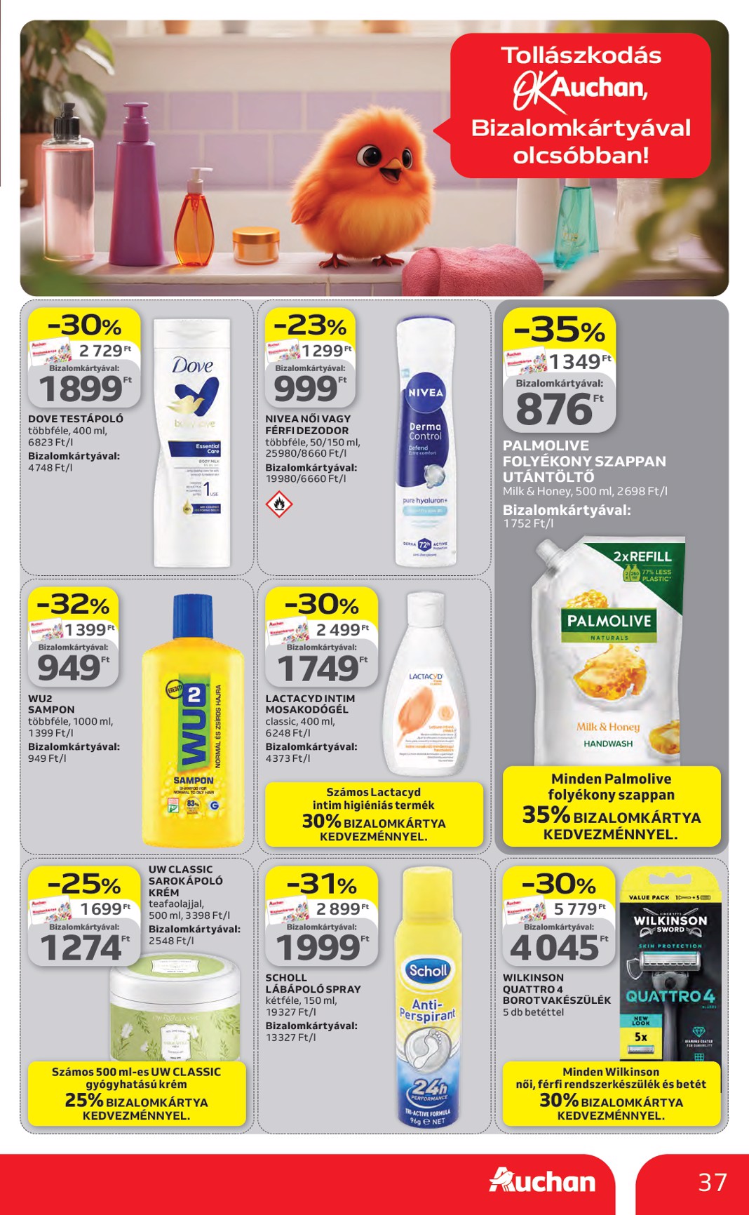 auchan - Aktuális Auchan hipermarket szórólap érvényes csütörtöktől 2026.04.16.-től szerdától 2026.04.22.-ig - page: 37