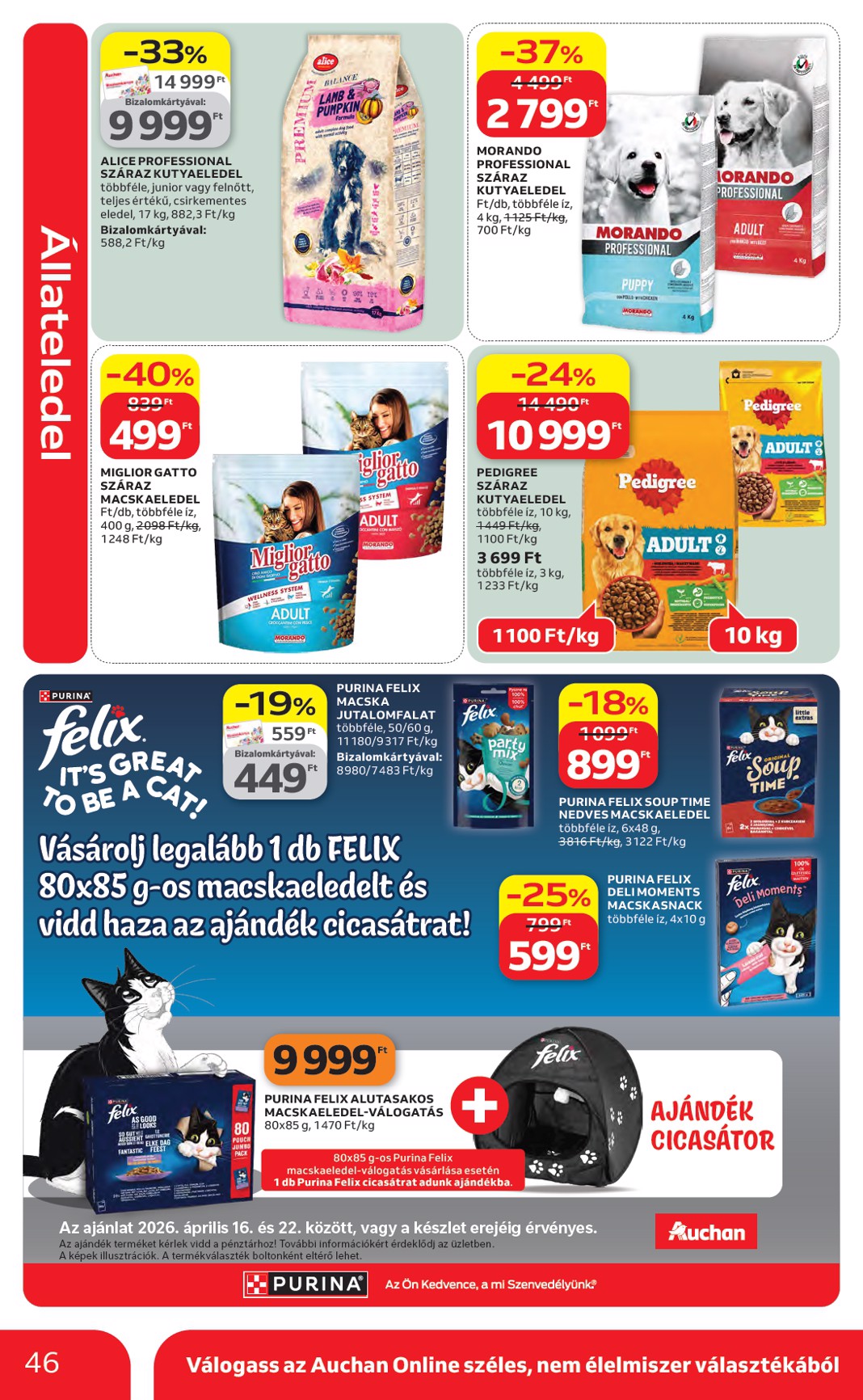 auchan - Aktuális Auchan hipermarket szórólap érvényes csütörtöktől 2026.04.16.-től szerdától 2026.04.22.-ig - page: 46