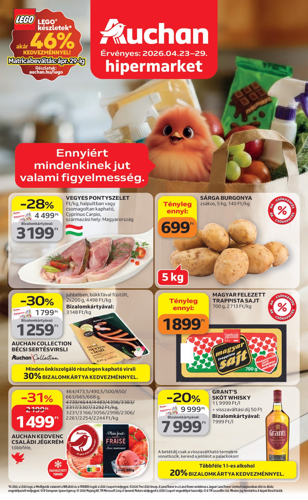 auchan - A jövőbeli Auchan Hipermarket akciós újság csütörtöktől 2026.04.23.-tól szerdától 2026.04.29.-ig érvényes.