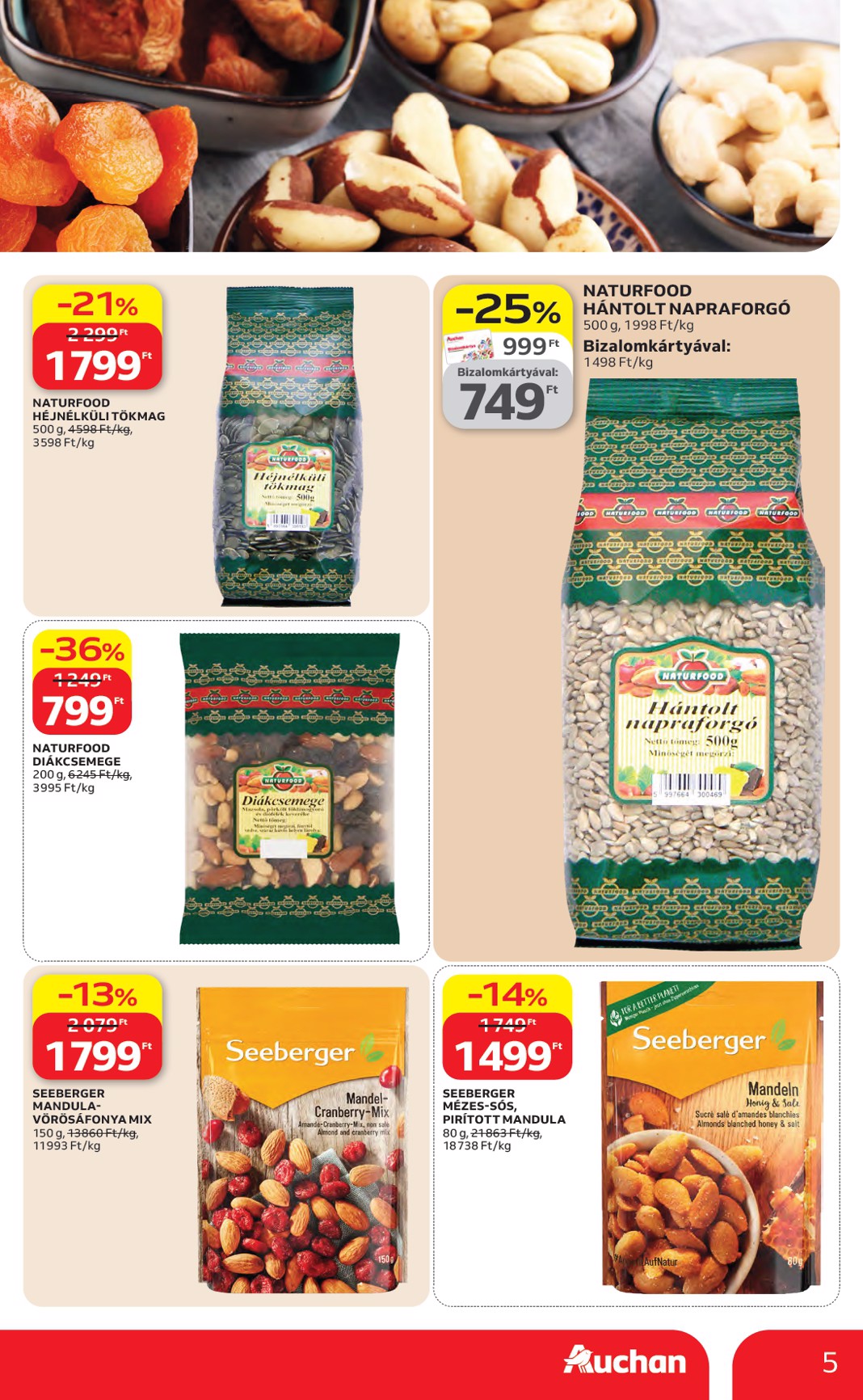 auchan - A jövőbeli Auchan Hipermarket akciós újság csütörtöktől 2026.04.23.-tól szerdától 2026.04.29.-ig érvényes. - page: 5