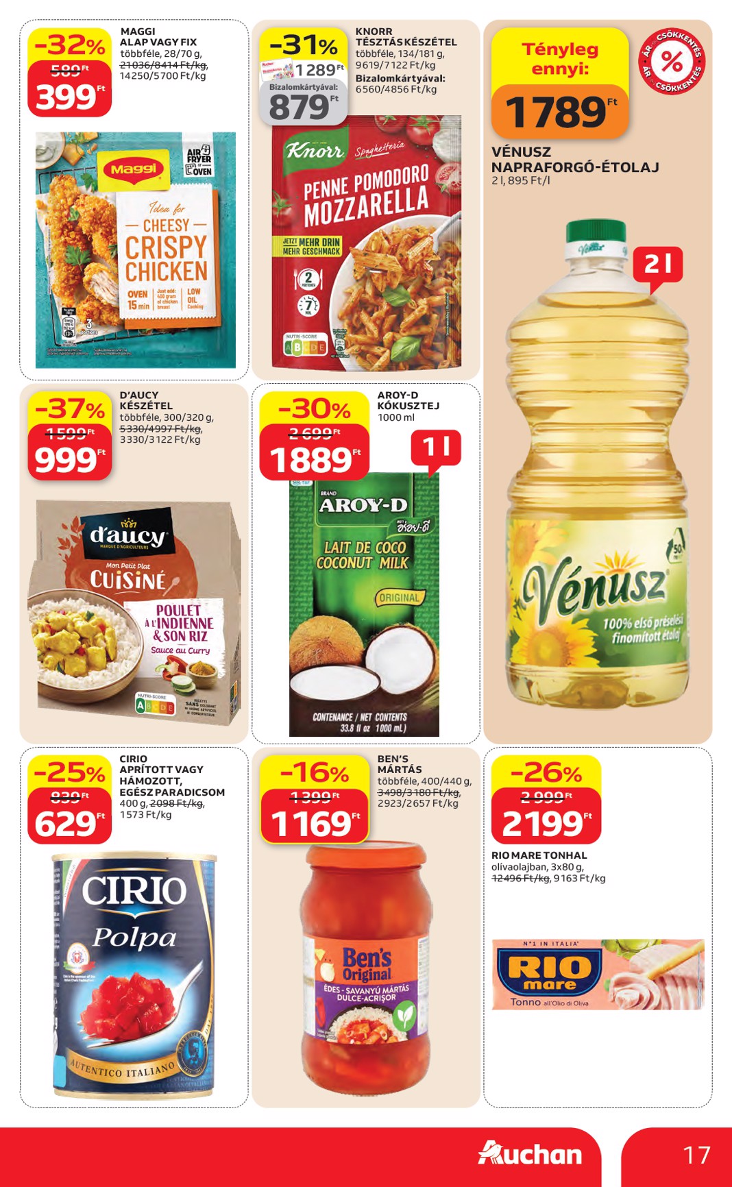auchan - A jövőbeli Auchan Hipermarket akciós újság csütörtöktől 2026.04.23.-tól szerdától 2026.04.29.-ig érvényes. - page: 17