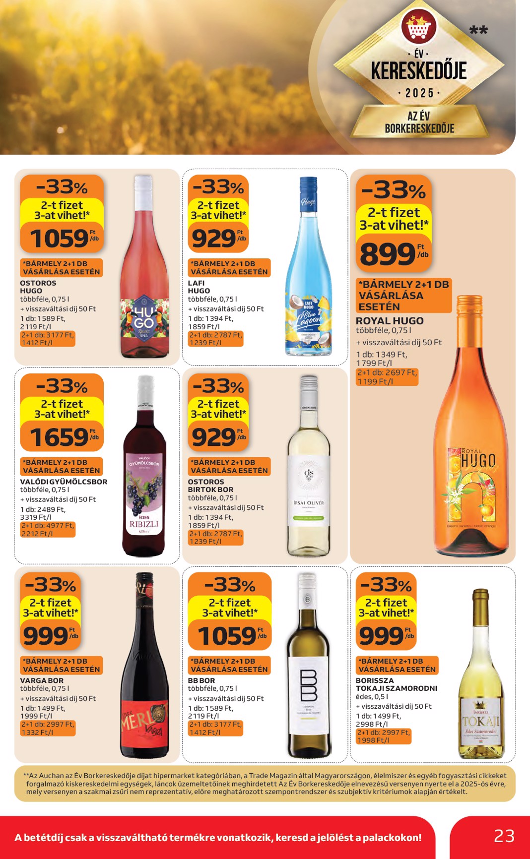 auchan - A jövőbeli Auchan Hipermarket akciós újság csütörtöktől 2026.04.23.-tól szerdától 2026.04.29.-ig érvényes. - page: 23