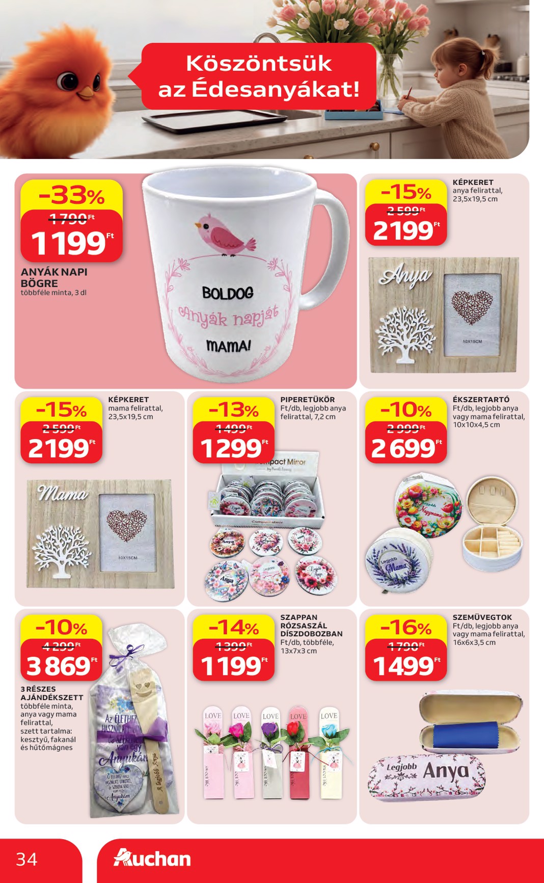 auchan - A jövőbeli Auchan Hipermarket akciós újság csütörtöktől 2026.04.23.-tól szerdától 2026.04.29.-ig érvényes. - page: 34