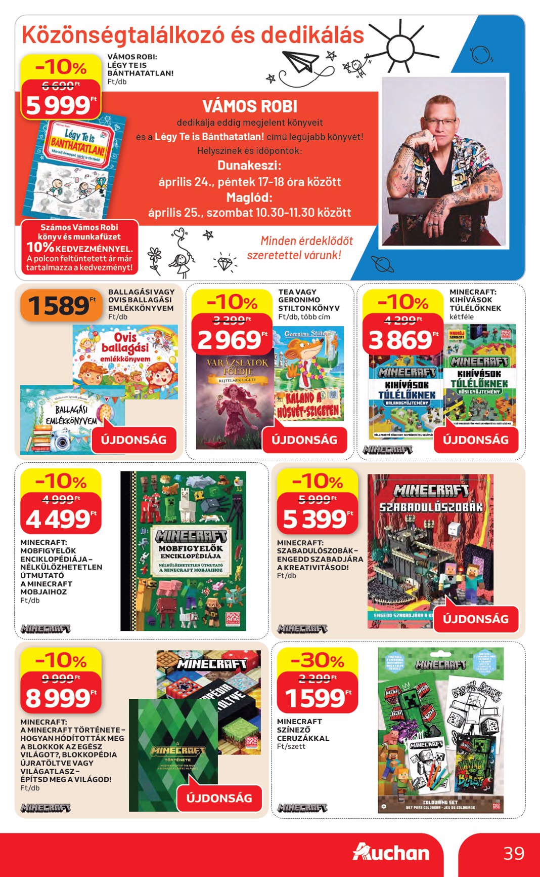 auchan - A jövőbeli Auchan Hipermarket akciós újság csütörtöktől 2026.04.23.-tól szerdától 2026.04.29.-ig érvényes. - page: 39