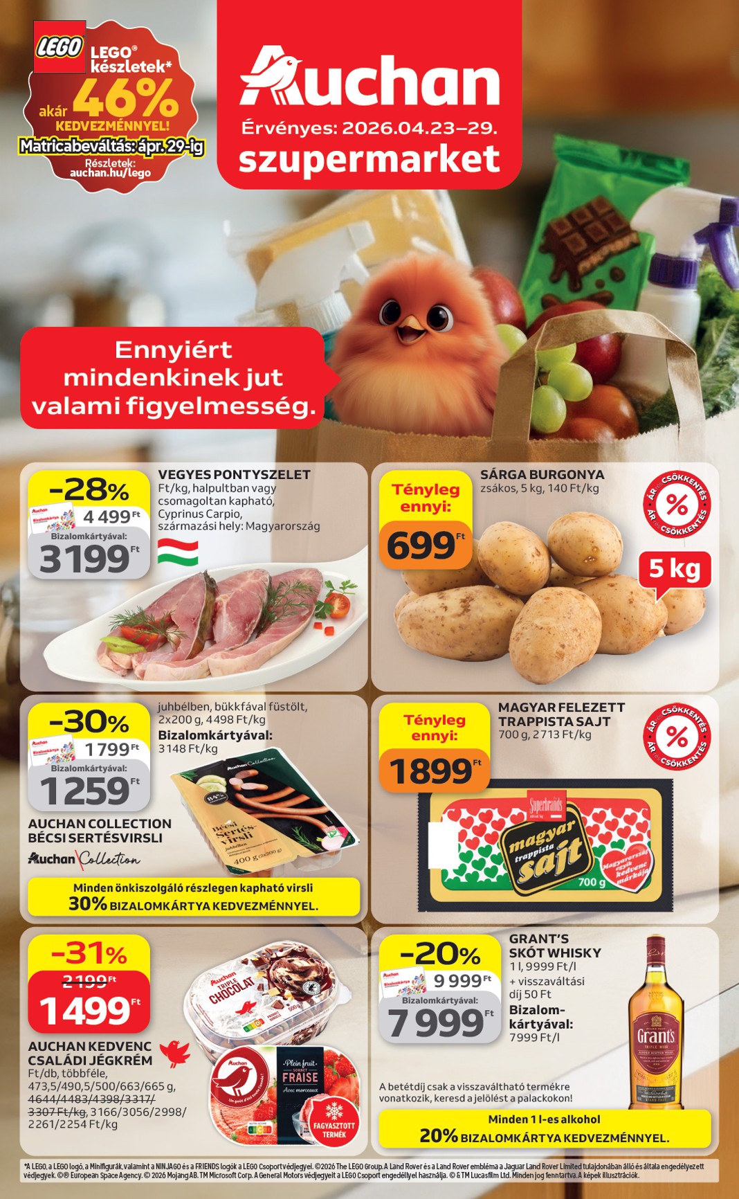 auchan - Aktuális Auchan szupermarket szórólap érvényes csütörtöktől 2026.04.23.-től szerdától 2026.04.29.-ig