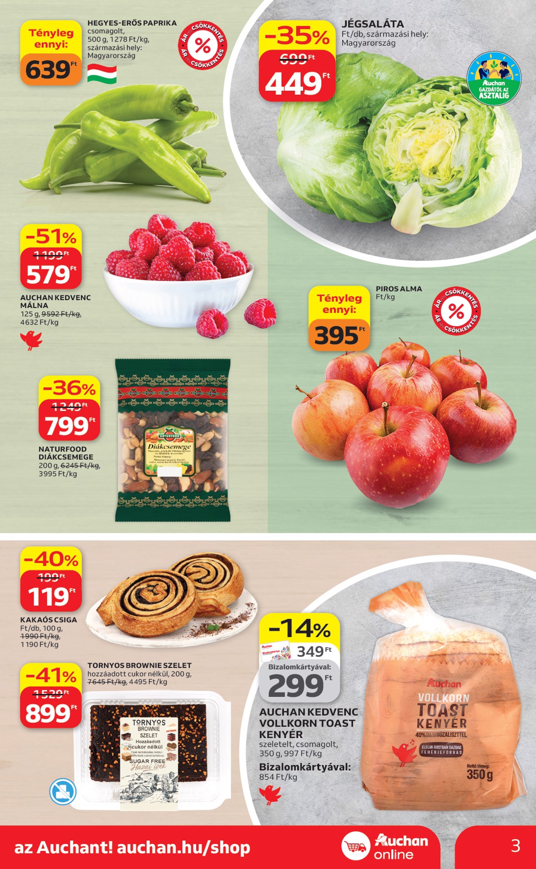 auchan - Aktuális Auchan szupermarket szórólap érvényes csütörtöktől 2026.04.23.-től szerdától 2026.04.29.-ig - page: 3