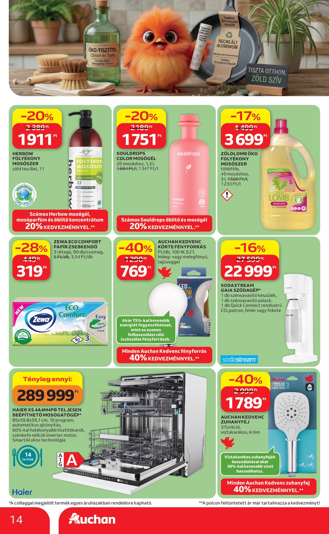 auchan - Aktuális Auchan - Green week ajánlataink szórólap érvényes csütörtöktől 2026.04.23.-től szerdától 2026.05.06.-ig - page: 14