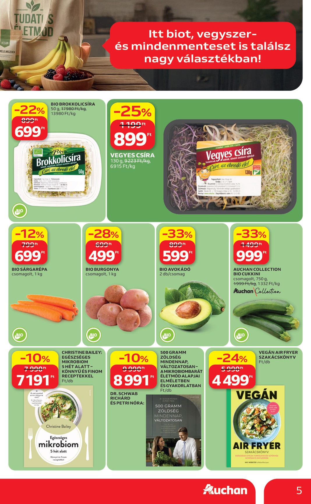 auchan - Aktuális Auchan - Green week ajánlataink szórólap érvényes csütörtöktől 2026.04.23.-től szerdától 2026.05.06.-ig - page: 5