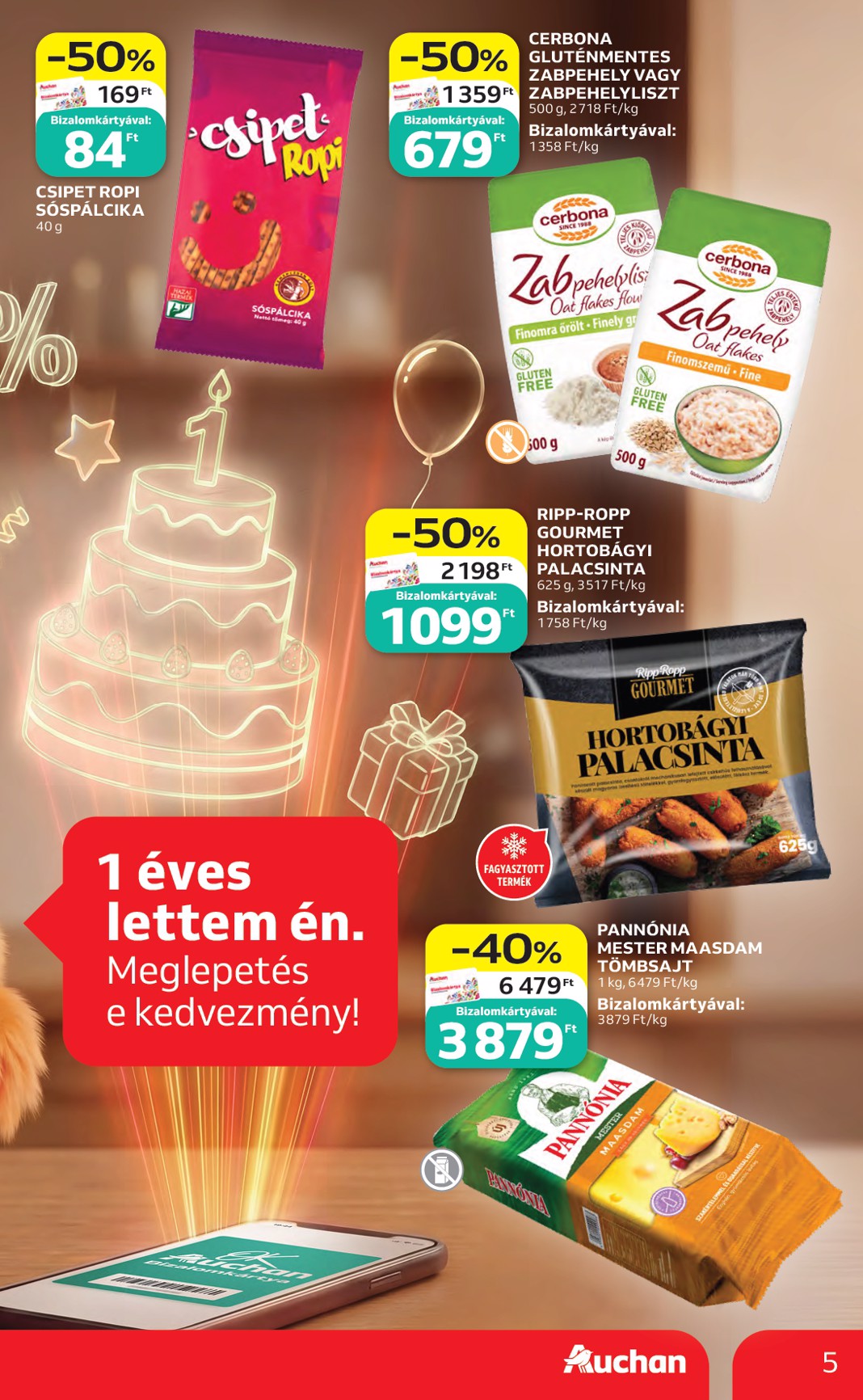 auchan - A jövőbeli Auchan akciós újság csütörtöktől 2026.05.07.-tól szerdától 2026.05.13.-ig érvényes. - page: 5