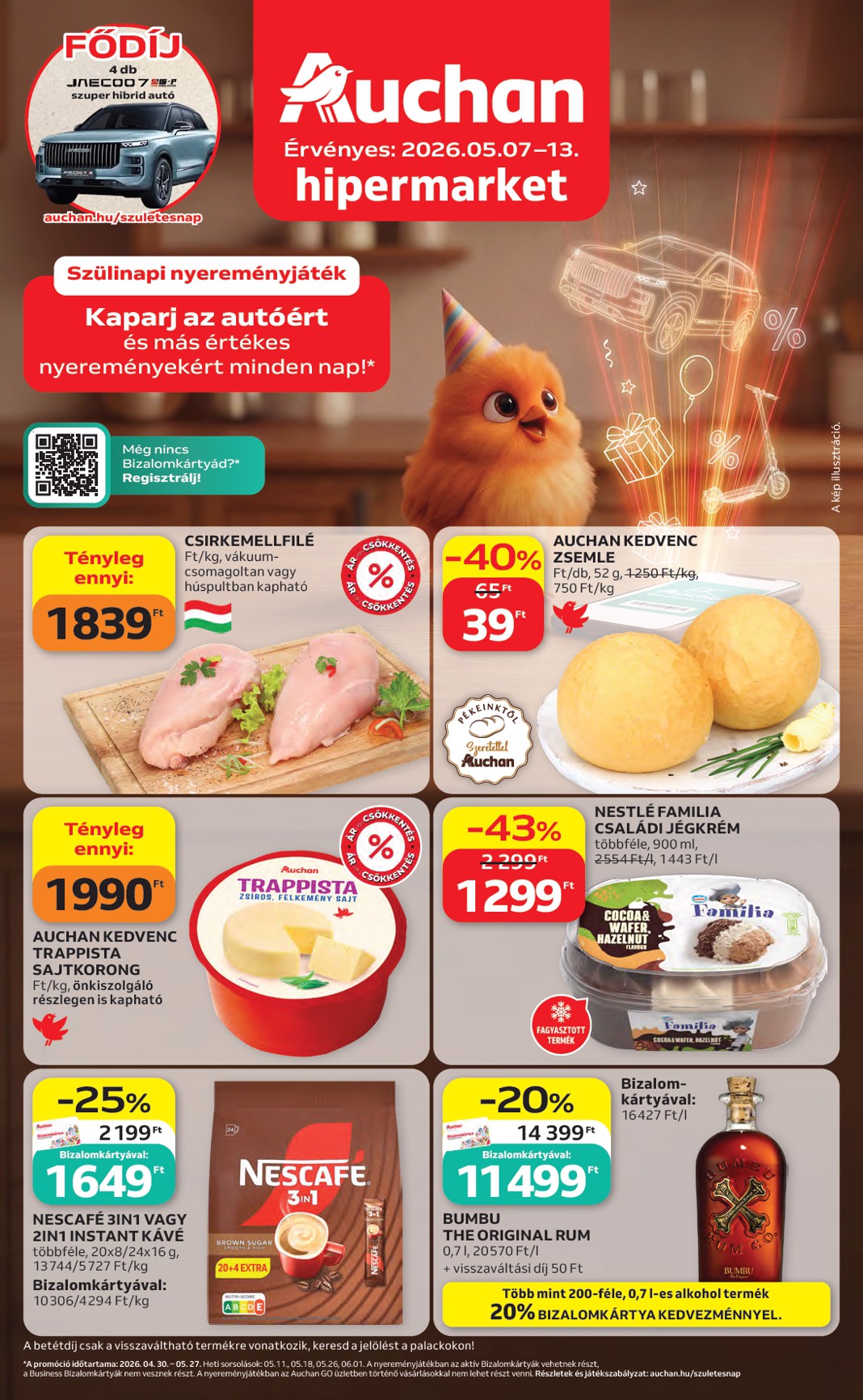 auchan - A jövőbeli Auchan akciós újság csütörtöktől 2026.05.07.-tól szerdától 2026.05.13.-ig érvényes.