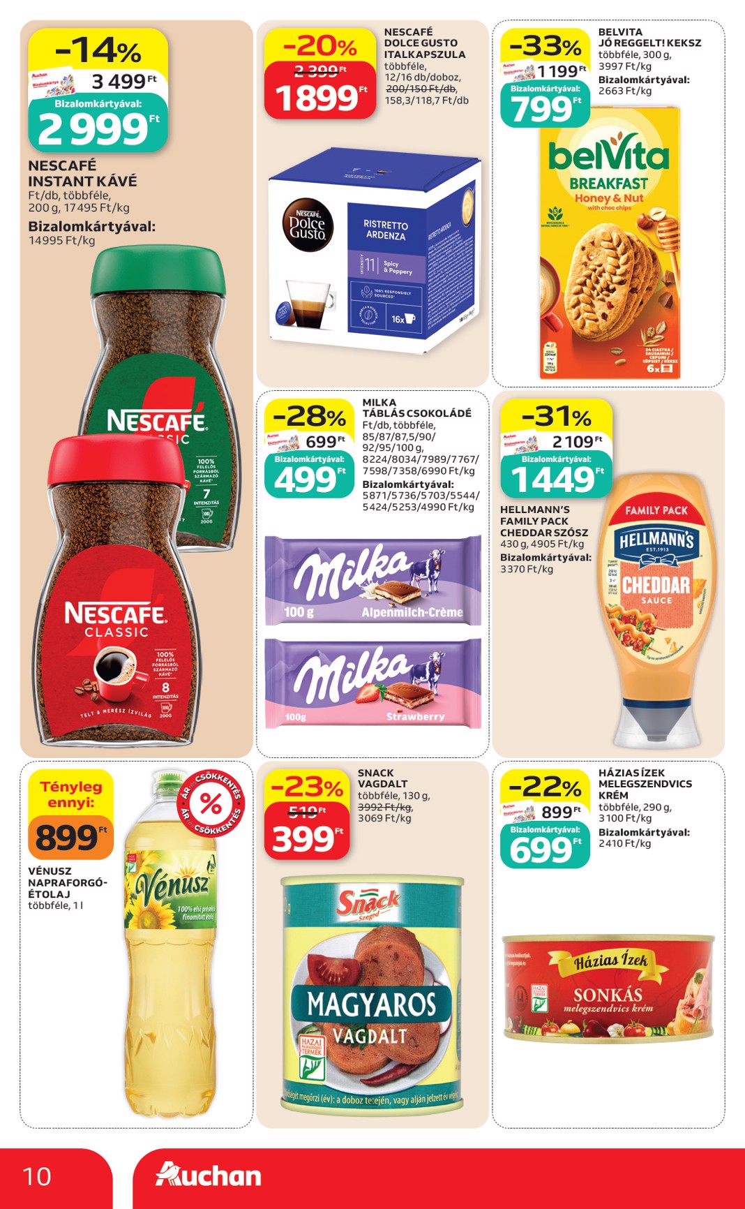 auchan - A jövőbeli Auchan szupermarket akciós újság csütörtöktől 2026.05.07.-tól szerdától 2026.05.13.-ig érvényes. - page: 10