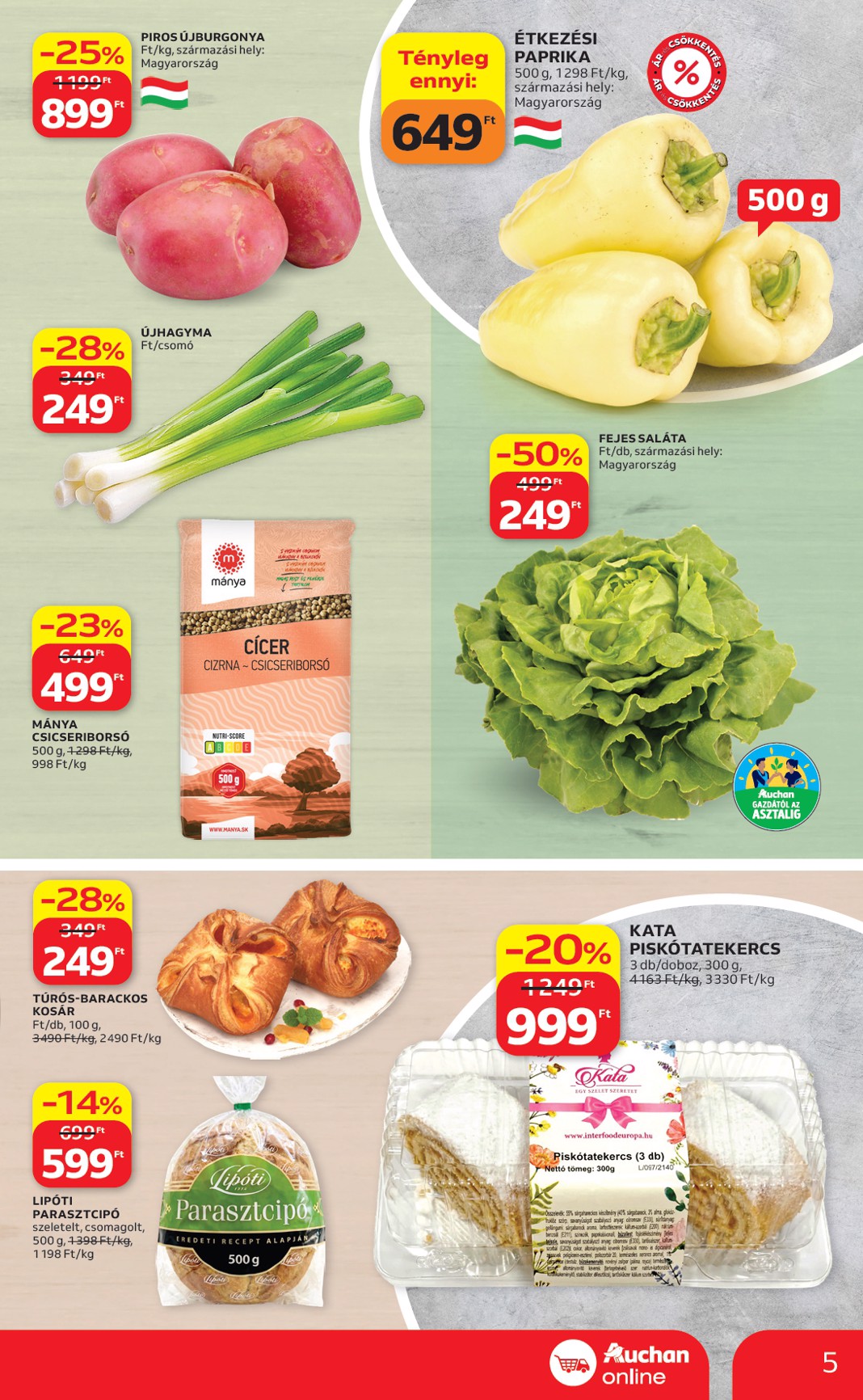 auchan - A jövőbeli Auchan szupermarket akciós újság csütörtöktől 2026.05.07.-tól szerdától 2026.05.13.-ig érvényes. - page: 5