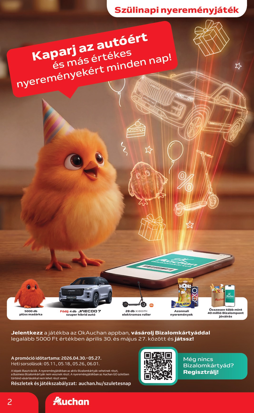 auchan - A jövőbeli Auchan szupermarket akciós újság csütörtöktől 2026.05.07.-tól szerdától 2026.05.13.-ig érvényes. - page: 2