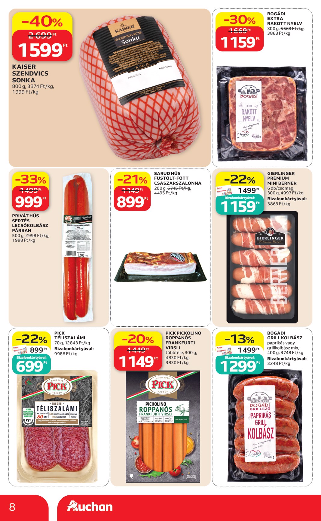 auchan - A jövőbeli Auchan szupermarket akciós újság csütörtöktől 2026.05.07.-tól szerdától 2026.05.13.-ig érvényes. - page: 8