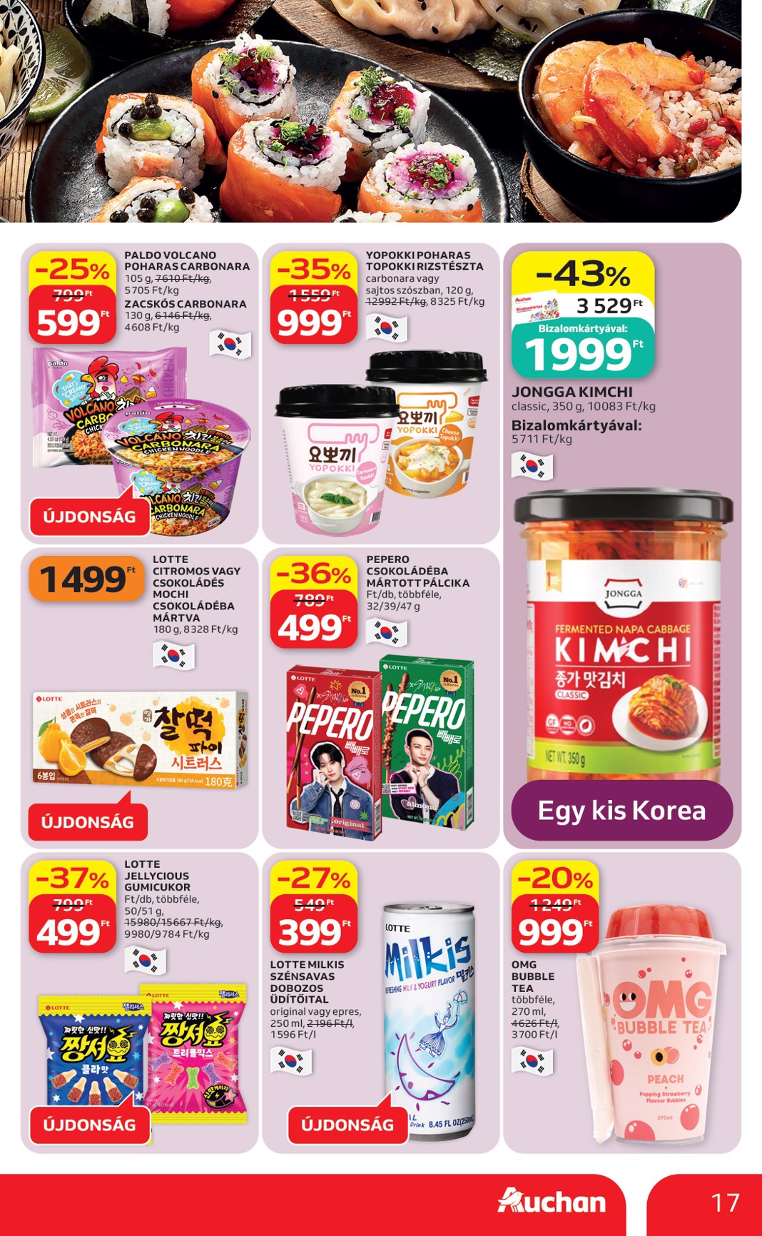 auchan - A jövőbeli Auchan - Nemzetközi konyha ajánlataink akciós újság csütörtöktől 2026.05.07.-tól szerdától 2026.05.20.-ig érvényes. - page: 17