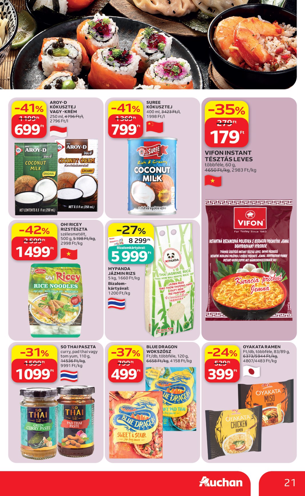 auchan - A jövőbeli Auchan - Nemzetközi konyha ajánlataink akciós újság csütörtöktől 2026.05.07.-tól szerdától 2026.05.20.-ig érvényes. - page: 21