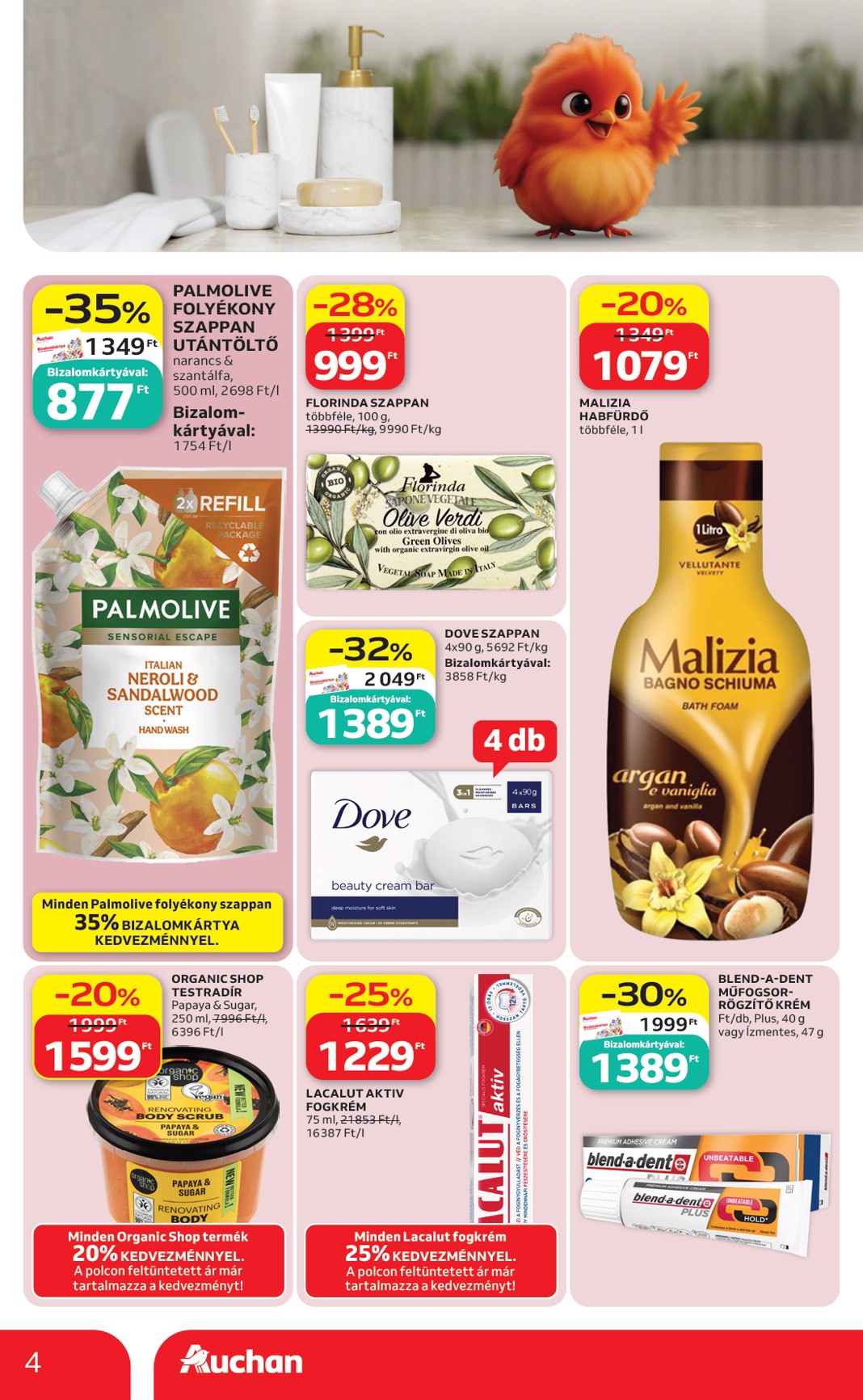 auchan - Aktuális Auchan - Drogéria ajánlataink szórólap érvényes hétfőtől 2026.05.04.-től szerdától 2026.05.20.-ig - page: 4