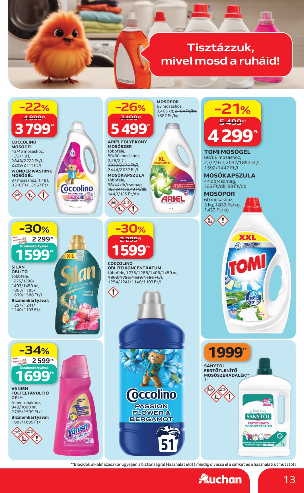 auchan - Aktuális Auchan - Drogéria ajánlataink szórólap érvényes hétfőtől 2026.05.04.-től szerdától 2026.05.20.-ig - page: 13