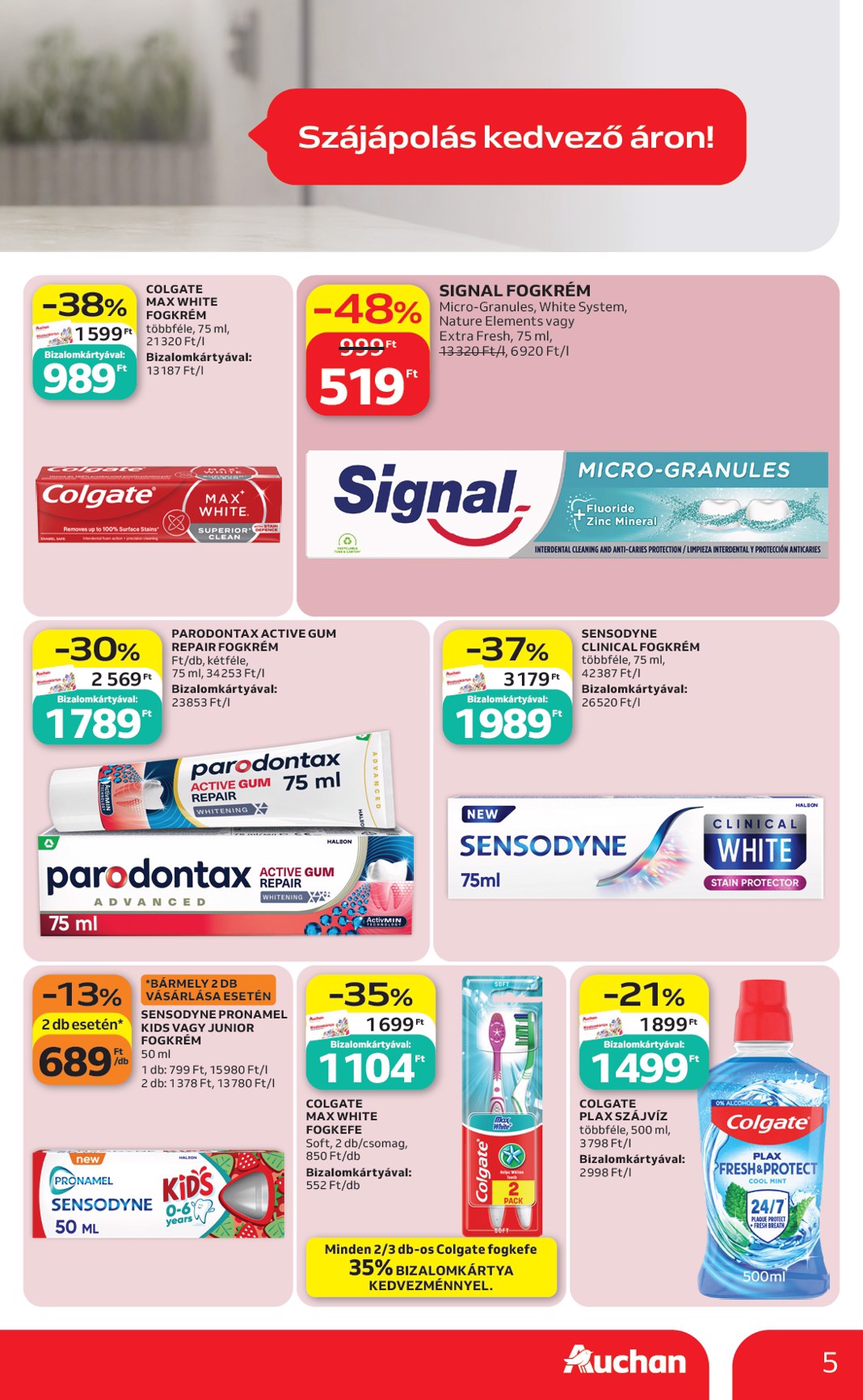 auchan - Aktuális Auchan - Drogéria ajánlataink szórólap érvényes hétfőtől 2026.05.04.-től szerdától 2026.05.20.-ig - page: 5