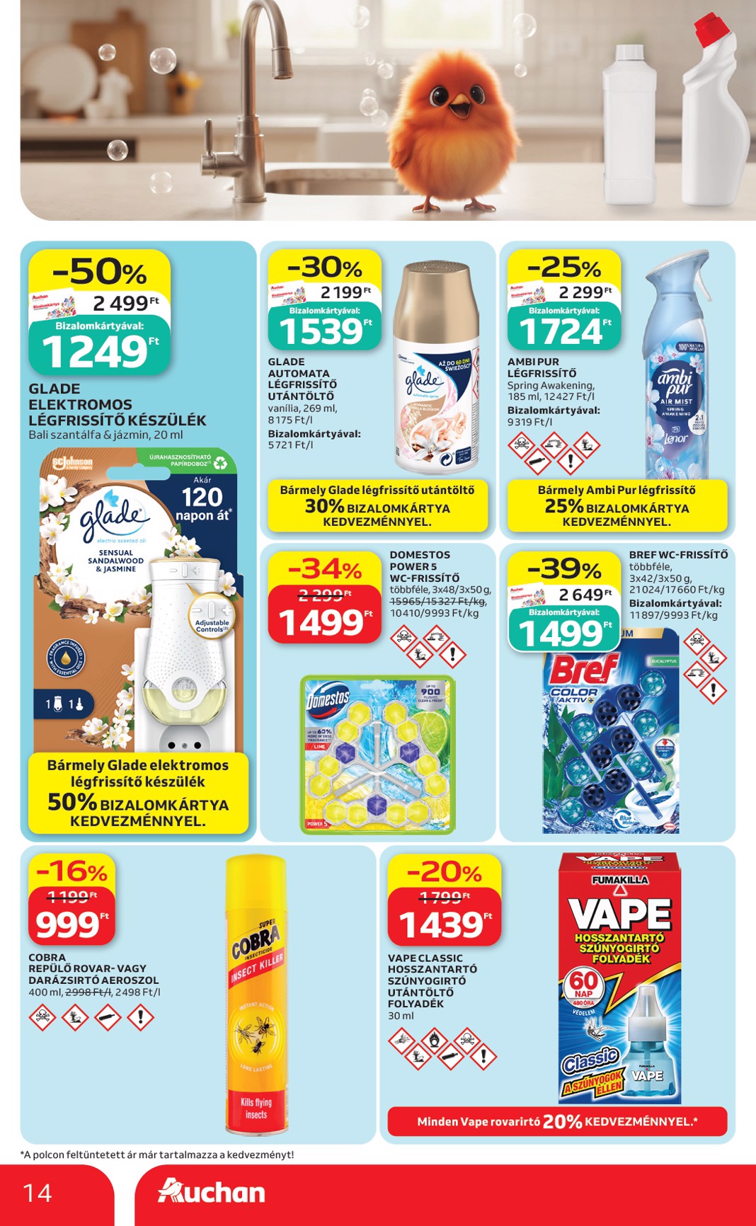 auchan - Aktuális Auchan - Drogéria ajánlataink szórólap érvényes hétfőtől 2026.05.04.-től szerdától 2026.05.20.-ig - page: 14