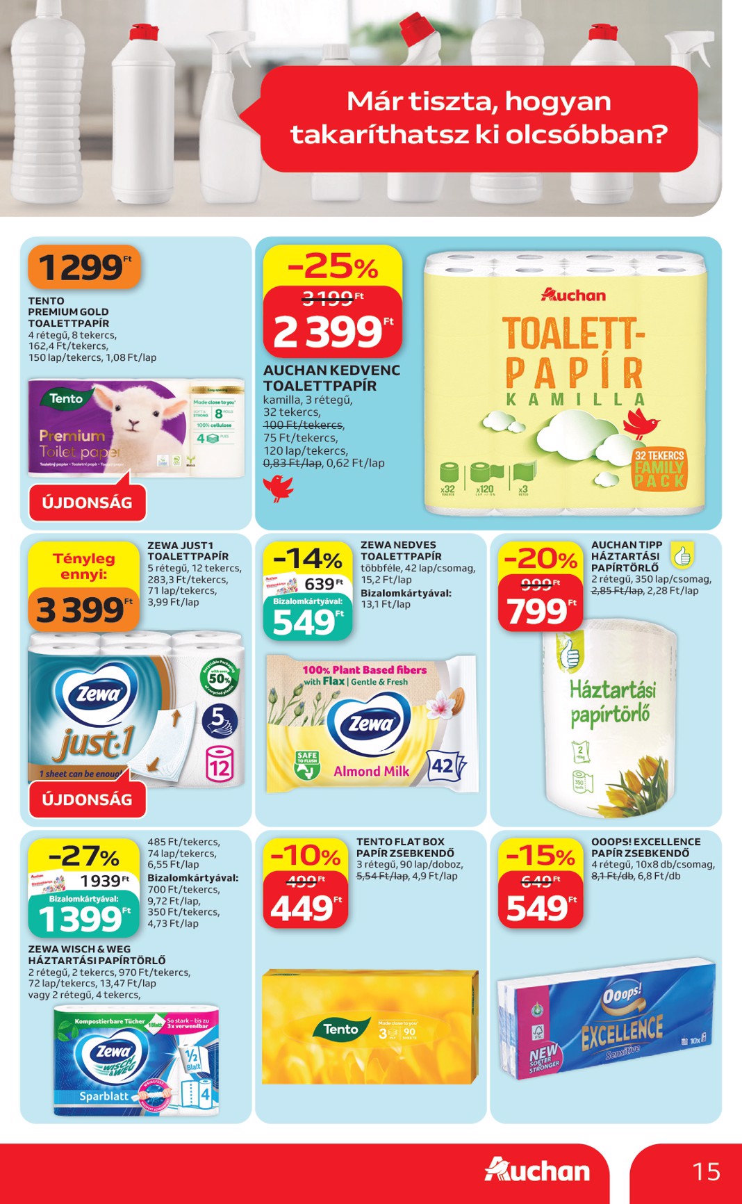 auchan - Aktuális Auchan - Drogéria ajánlataink szórólap érvényes hétfőtől 2026.05.04.-től szerdától 2026.05.20.-ig - page: 15