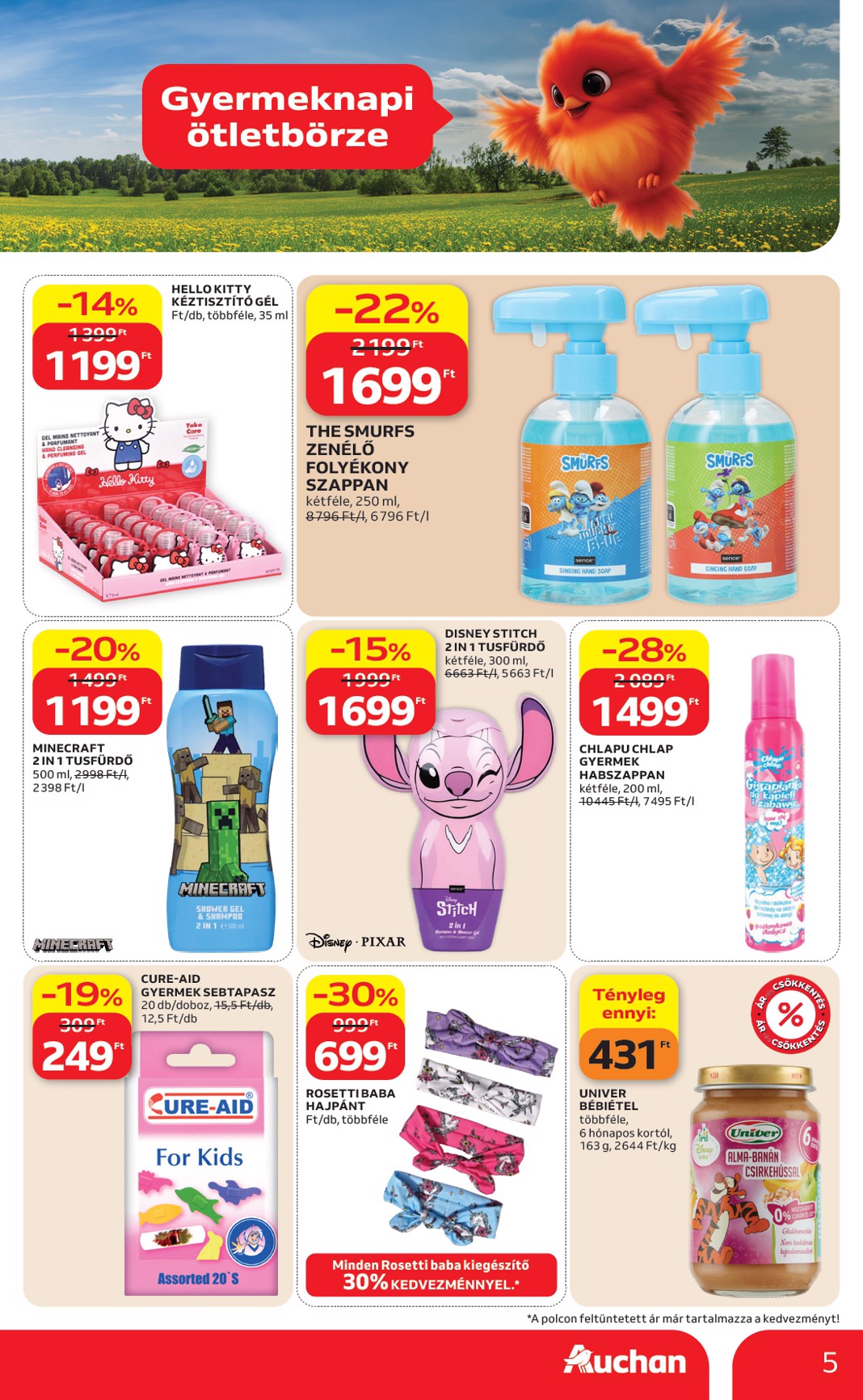 auchan - Aktuális Auchan - Gyereknapi ajánlataink szórólap érvényes csütörtöktől 2026.05.14.-től szerdától 2026.05.27.-ig - page: 5