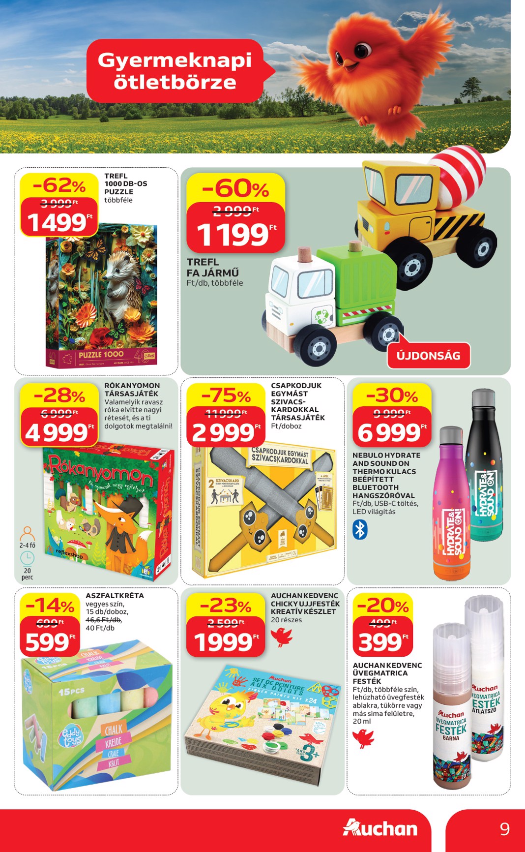 auchan - Aktuális Auchan - Gyereknapi ajánlataink szórólap érvényes csütörtöktől 2026.05.14.-től szerdától 2026.05.27.-ig - page: 9