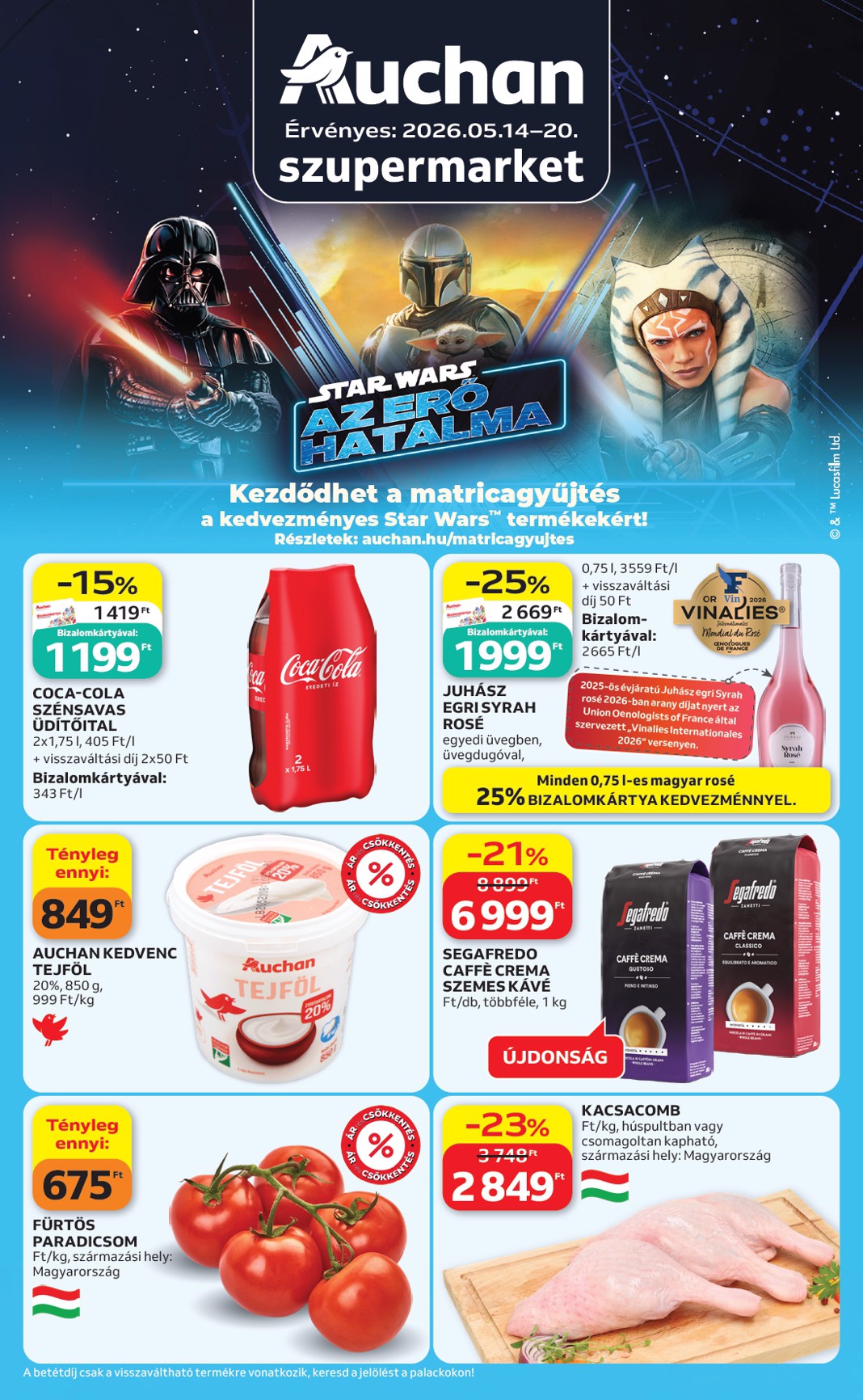 auchan - Aktuális Auchan szupermarket szórólap érvényes csütörtöktől 2026.05.14.-től szerdától 2026.05.20.-ig - page: 1