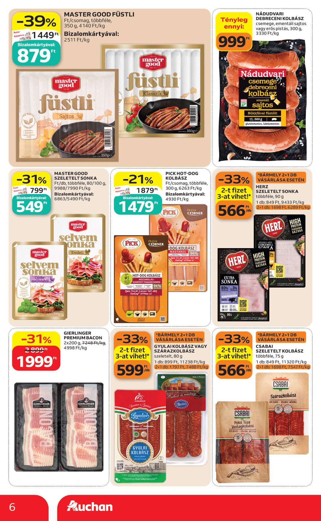 auchan - Aktuális Auchan szupermarket szórólap érvényes csütörtöktől 2026.05.14.-től szerdától 2026.05.20.-ig - page: 6