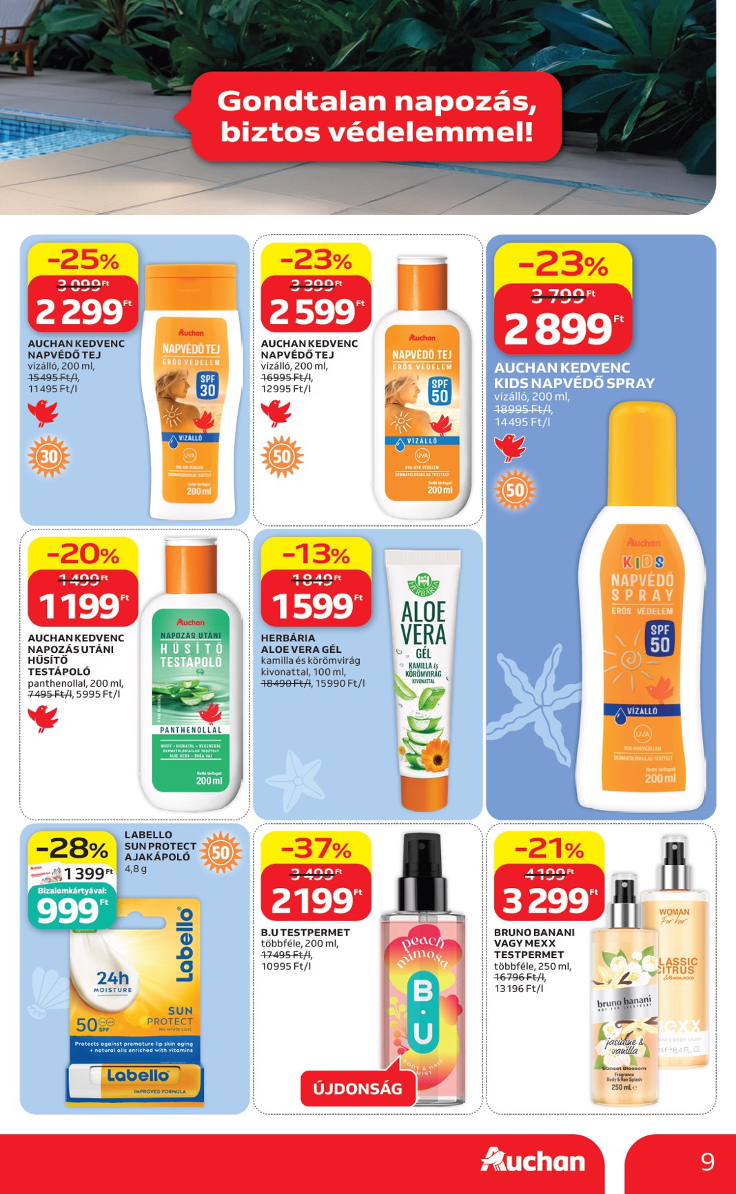 auchan - Aktuális Auchan - Induljon a starnd időszak! szórólap érvényes csütörtöktől 2026.05.14.-től szerdától 2026.05.27.-ig - page: 9