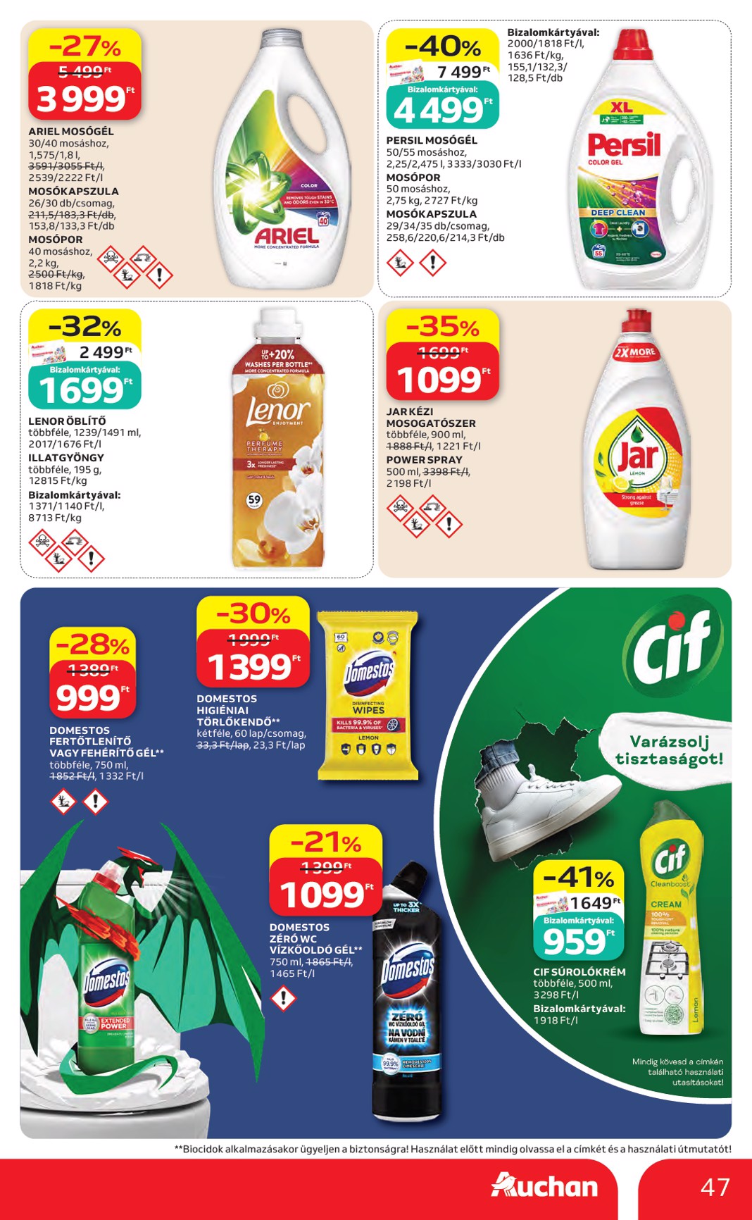 auchan - Aktuális Auchan Hipermarket szórólap érvényes csütörtöktől 2026.05.14.-től szerdától 2026.05.20.-ig - page: 47